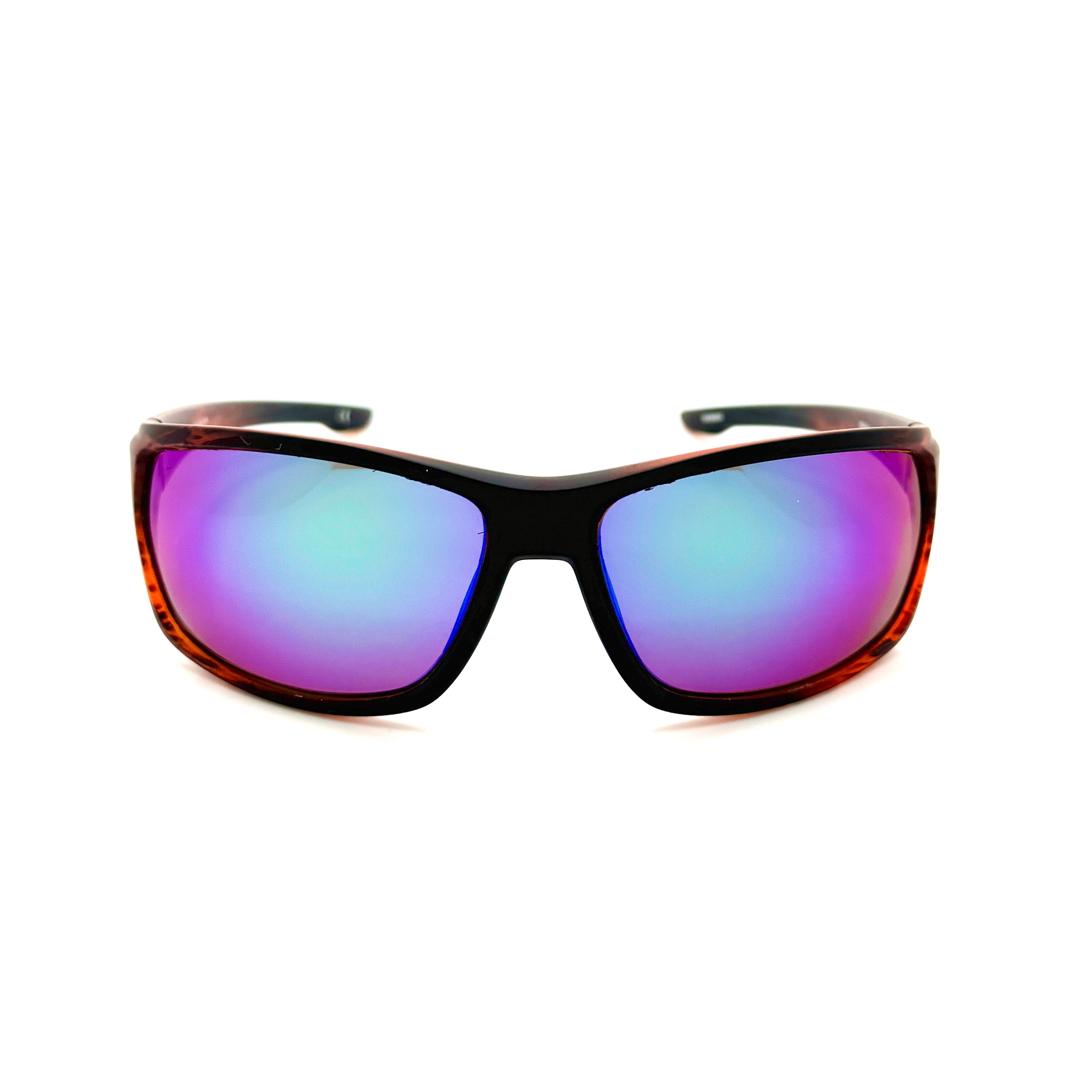 Baja - Matte Hickory Frame with Amber/Green Mirror Glass Lenses