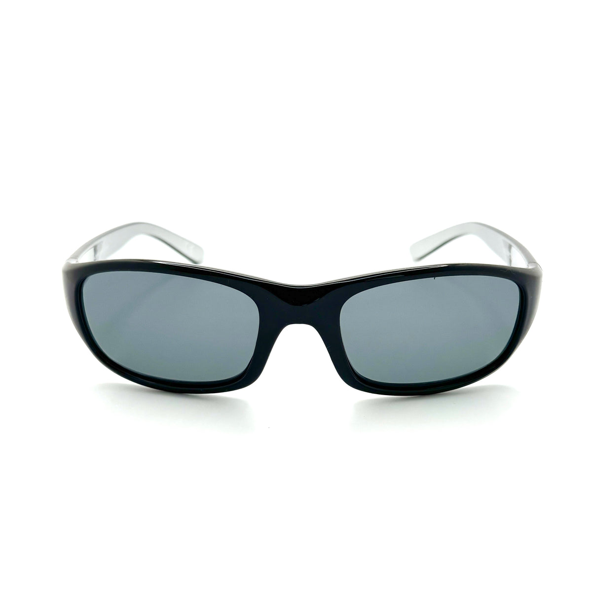 Bombora- Shiny Black w/Silver Frame with Smoke Lenses
