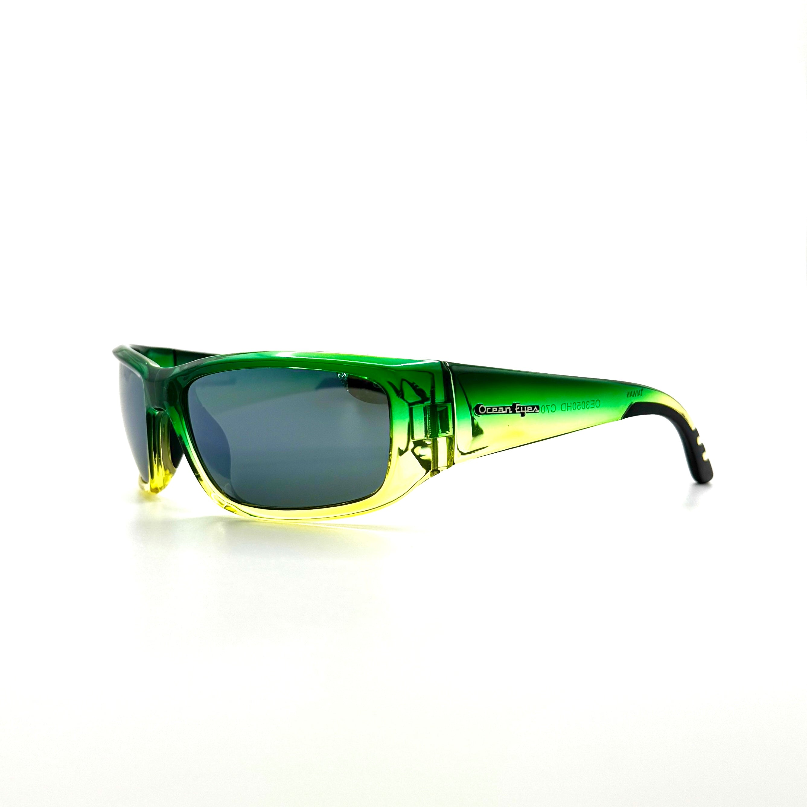 Fish On - Shiny Mahi Frame with Smoke/ Silver Mirror Glass Lenses