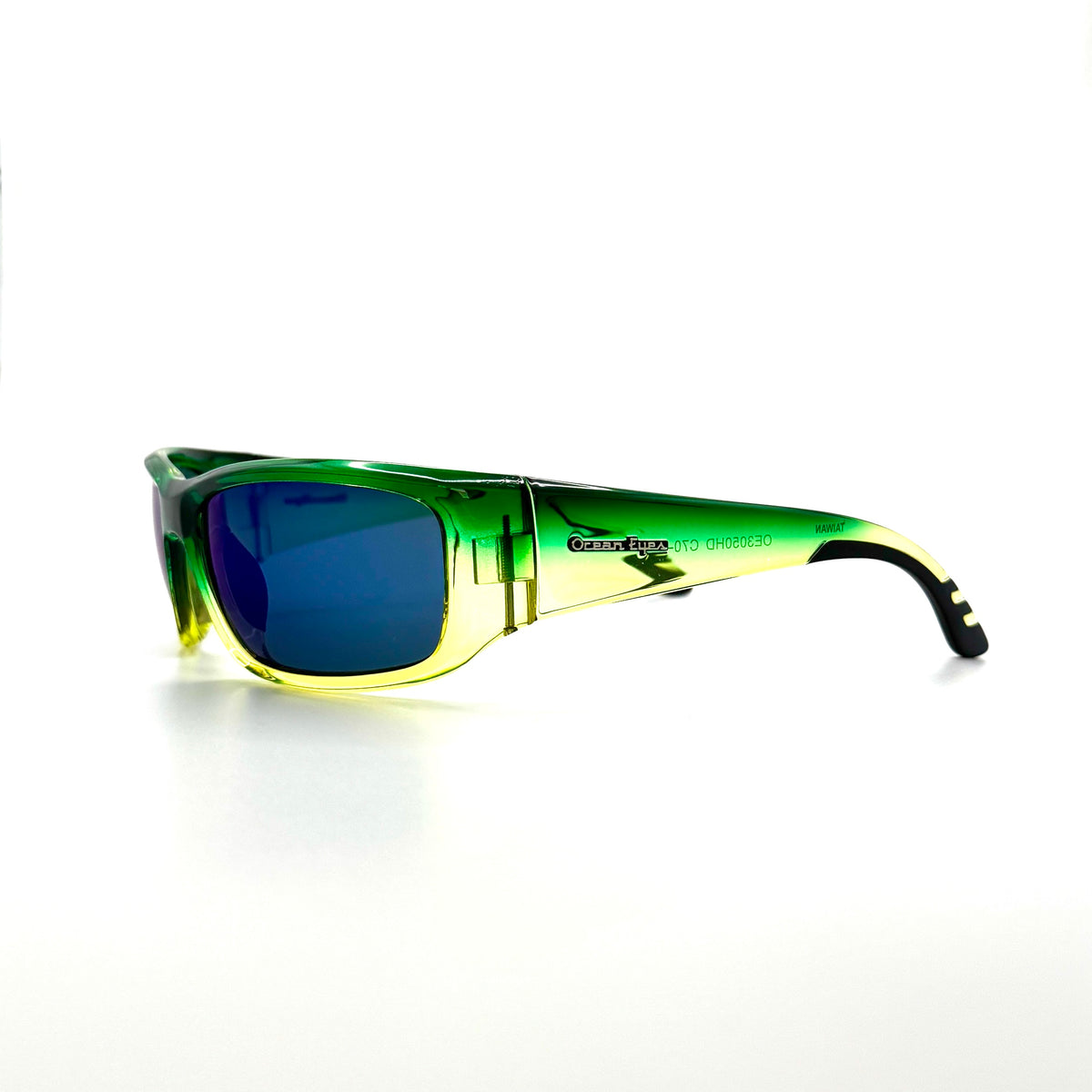 Fish On 2 - Shiny Crystal Mahi Frame with Smoke/Blue Mirror Lenses