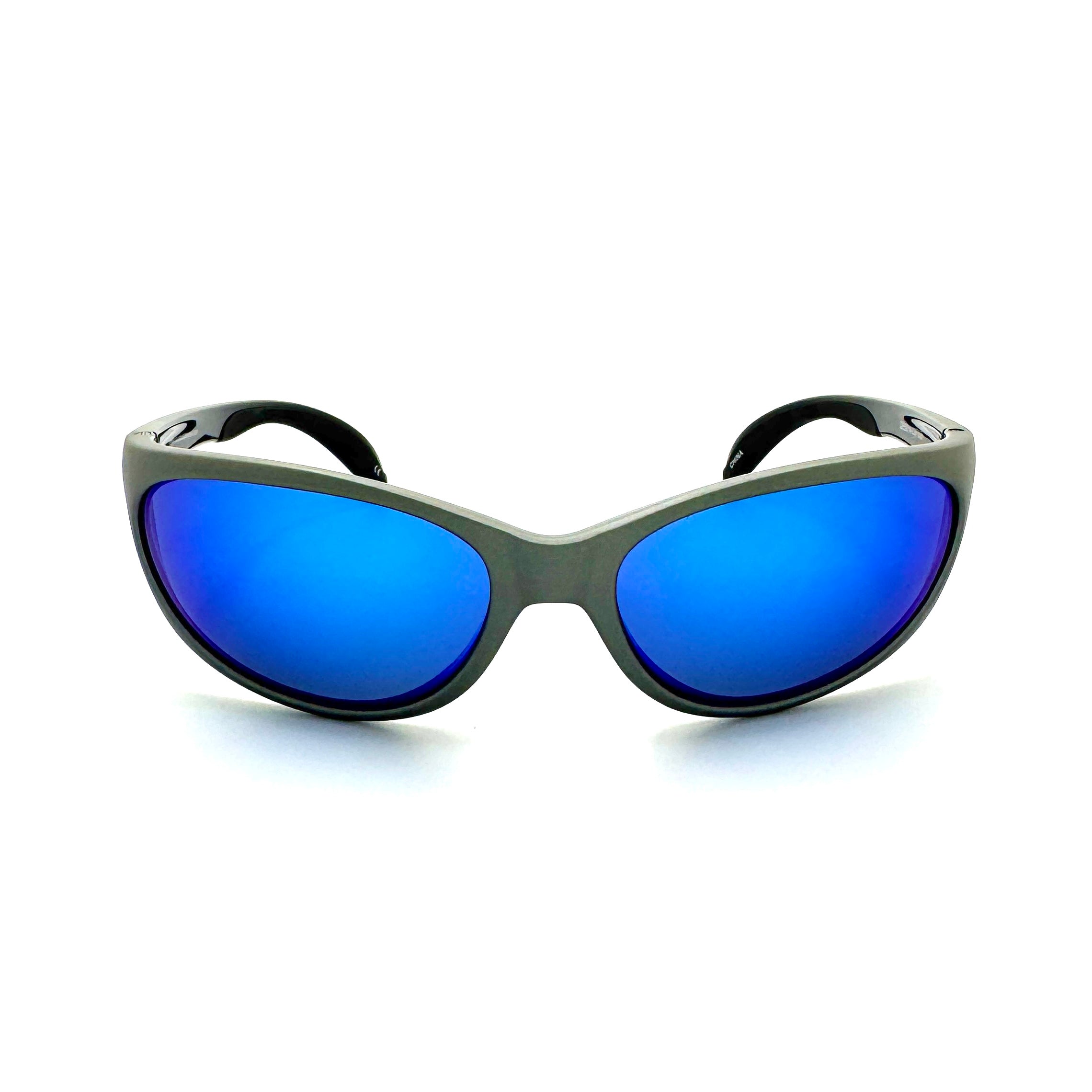 Mariner -Matte Gray Frame with Blue Mirror Glass Lenses