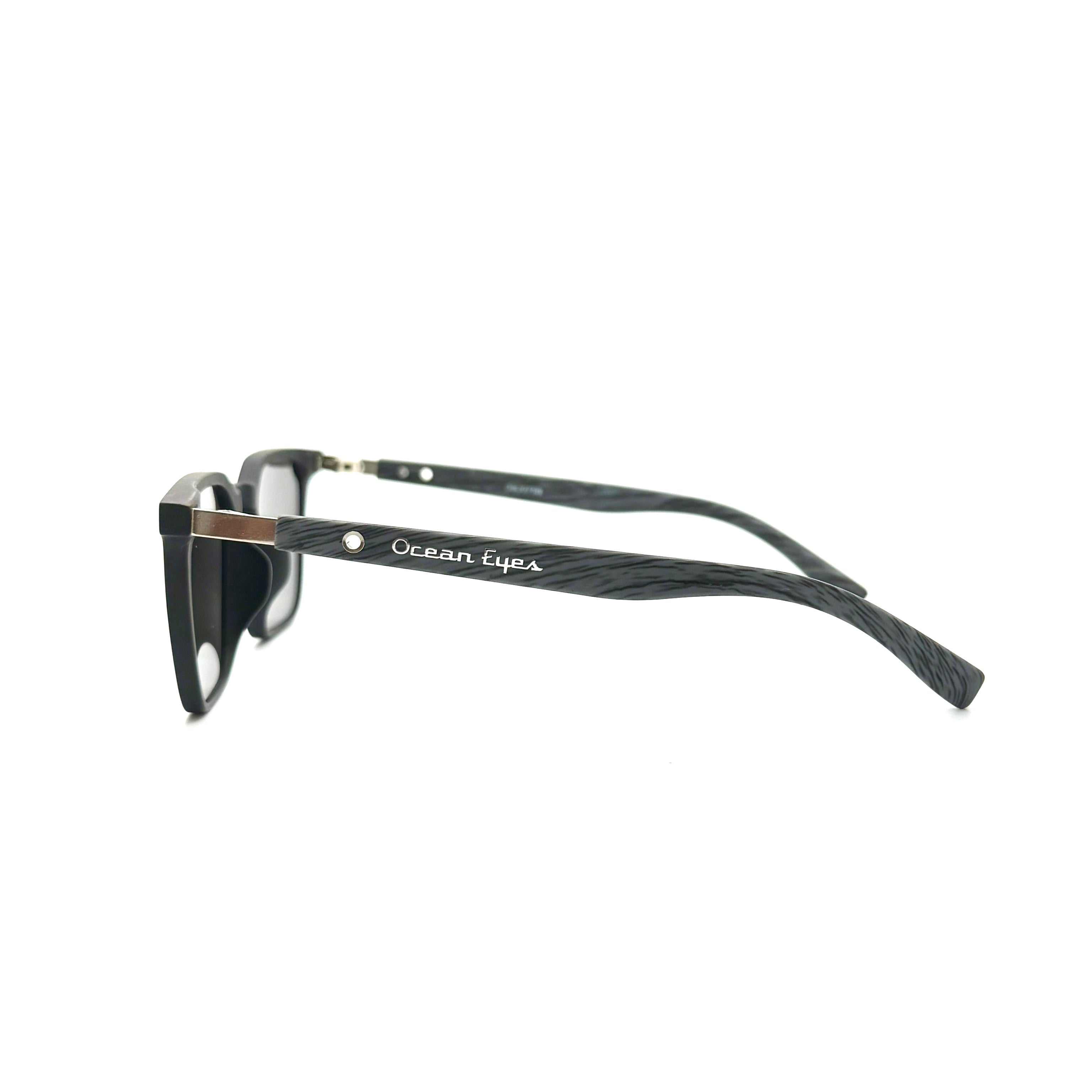 Panama PC -Matte Black and Woodgrain Frame with Smoke Lenses