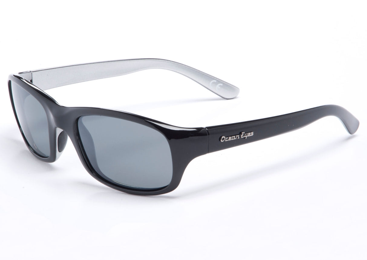 Bombora- Shiny Black w/Silver Frame with Smoke Lenses