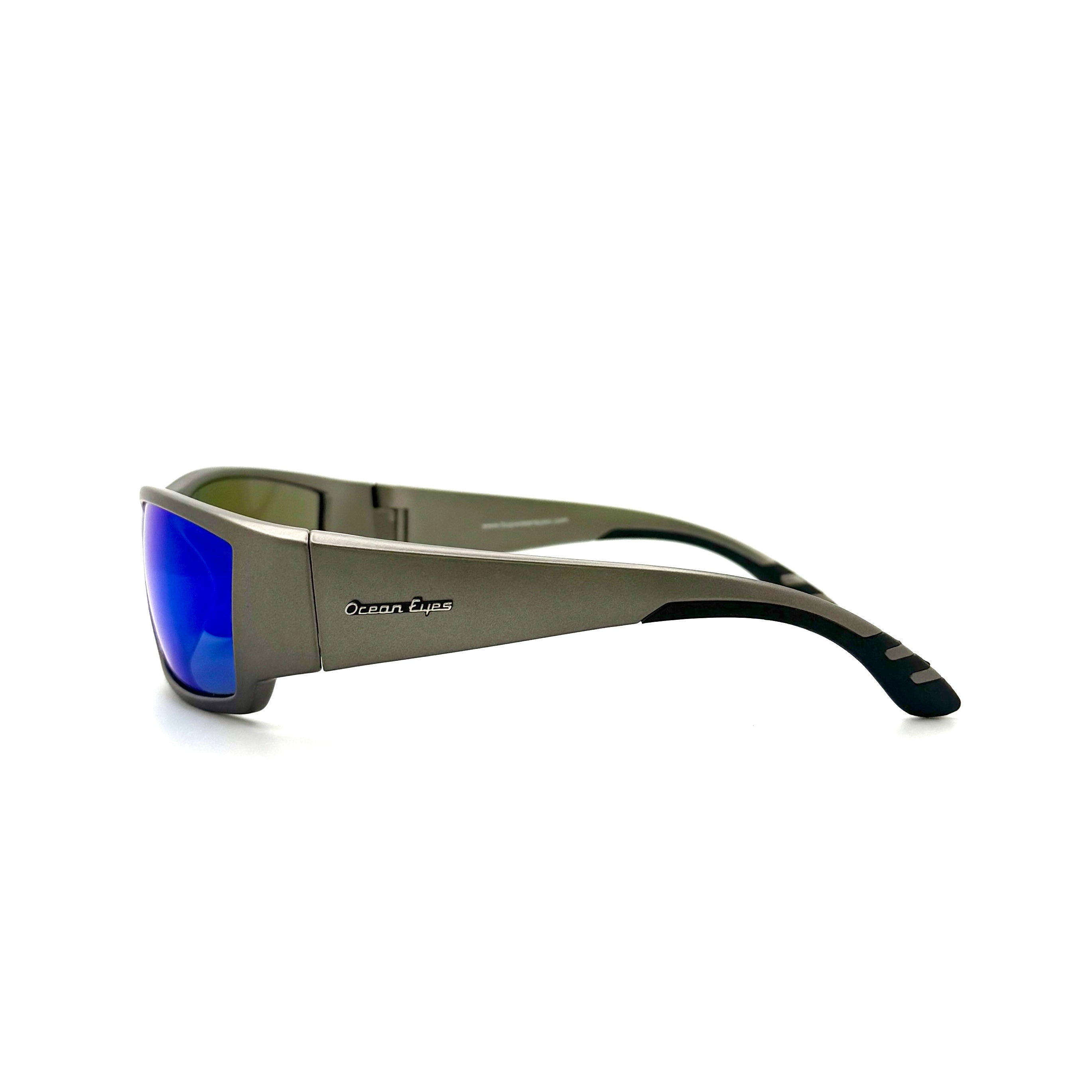 Fish On– Matte Gun Gray Frame with Blue Mirror Lenses 3050PC-3