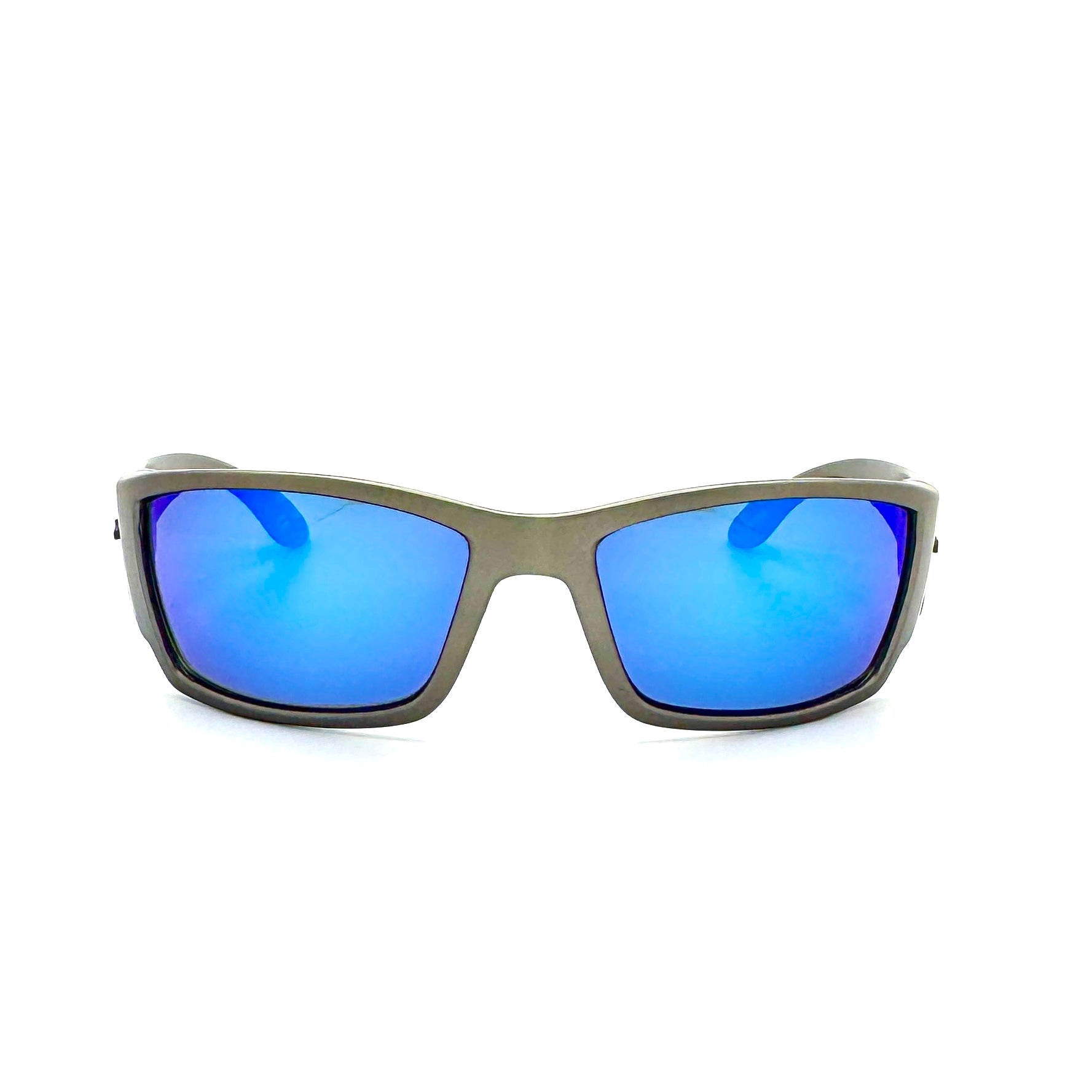 Fish On– Matte Gun Gray Frame with Blue Mirror Lenses 3050PC-3