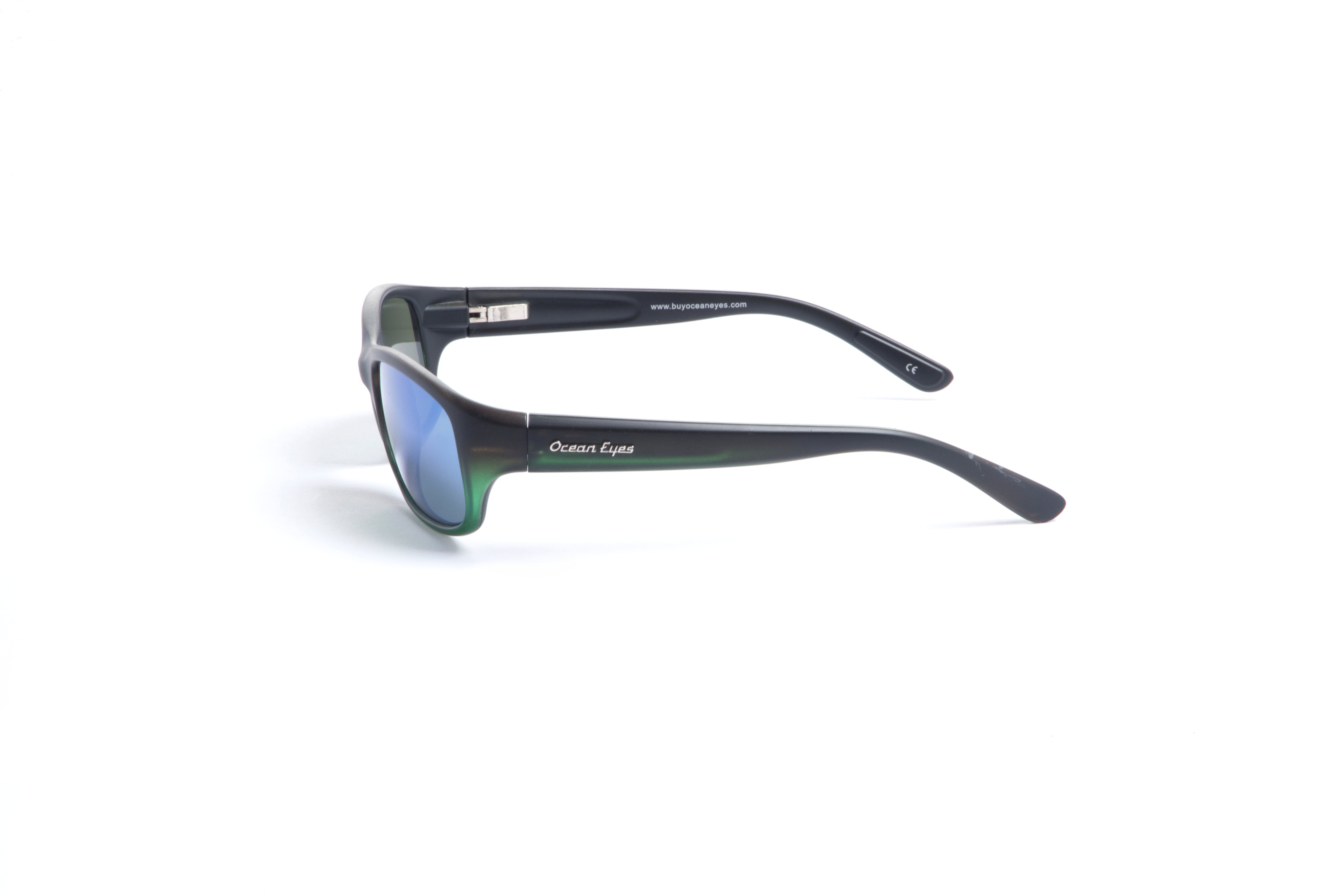 Bombora - Matte Dark Brown w/Green Frame with Green Mirror Glass Lenses 5056GL-2B
