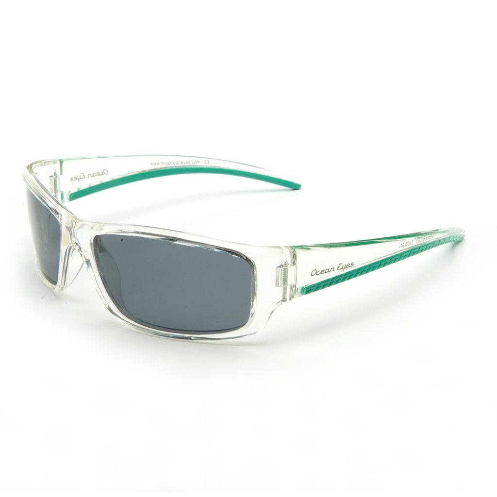 Fisher - Kid's crystal clear w/green frame with smoke lenses 2066-3
