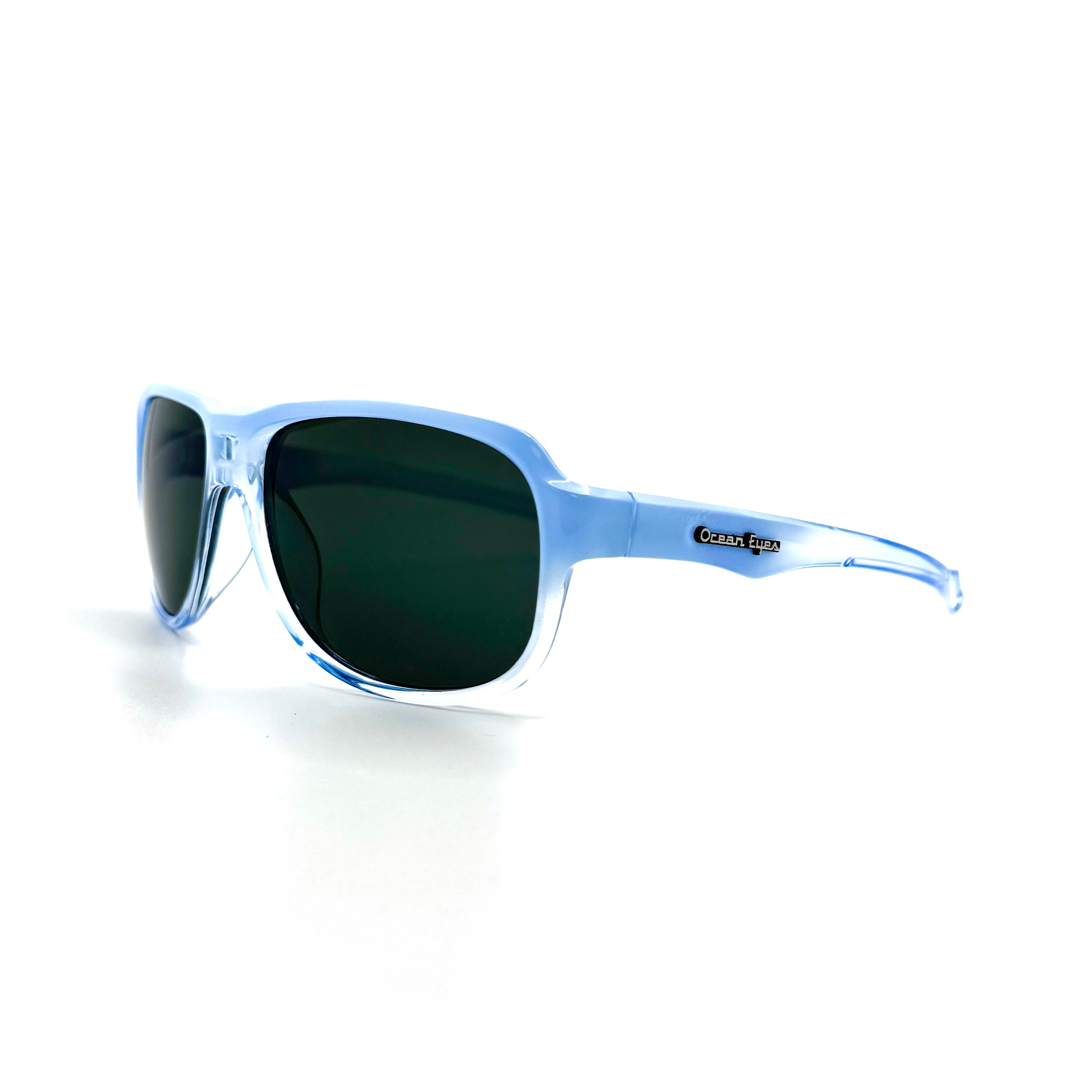 St Croix - Shiny Blue Ice w/Blue Frame with PC Polarized Smoke Lenses 2079-3