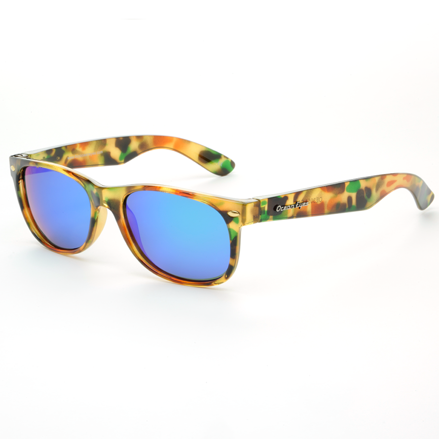 Phat Kat -brown, clear, and green frame with mirror green lenses 3051-3