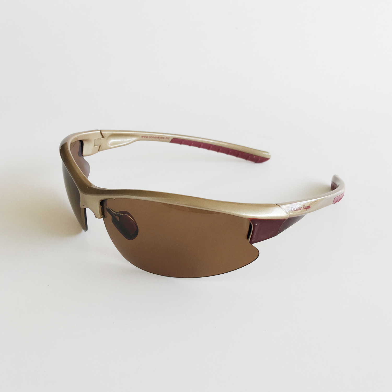 Falcon - Shiny Gold w/Maroon Frame with Amber Lenses 4000-4