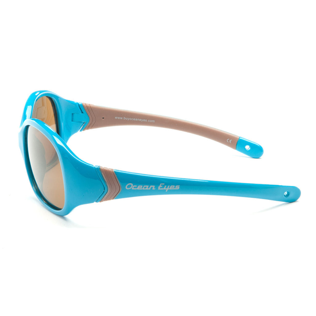 Sand Dollar - Kid's turquoise and brown frame w/polarized amber lenses 2067-4