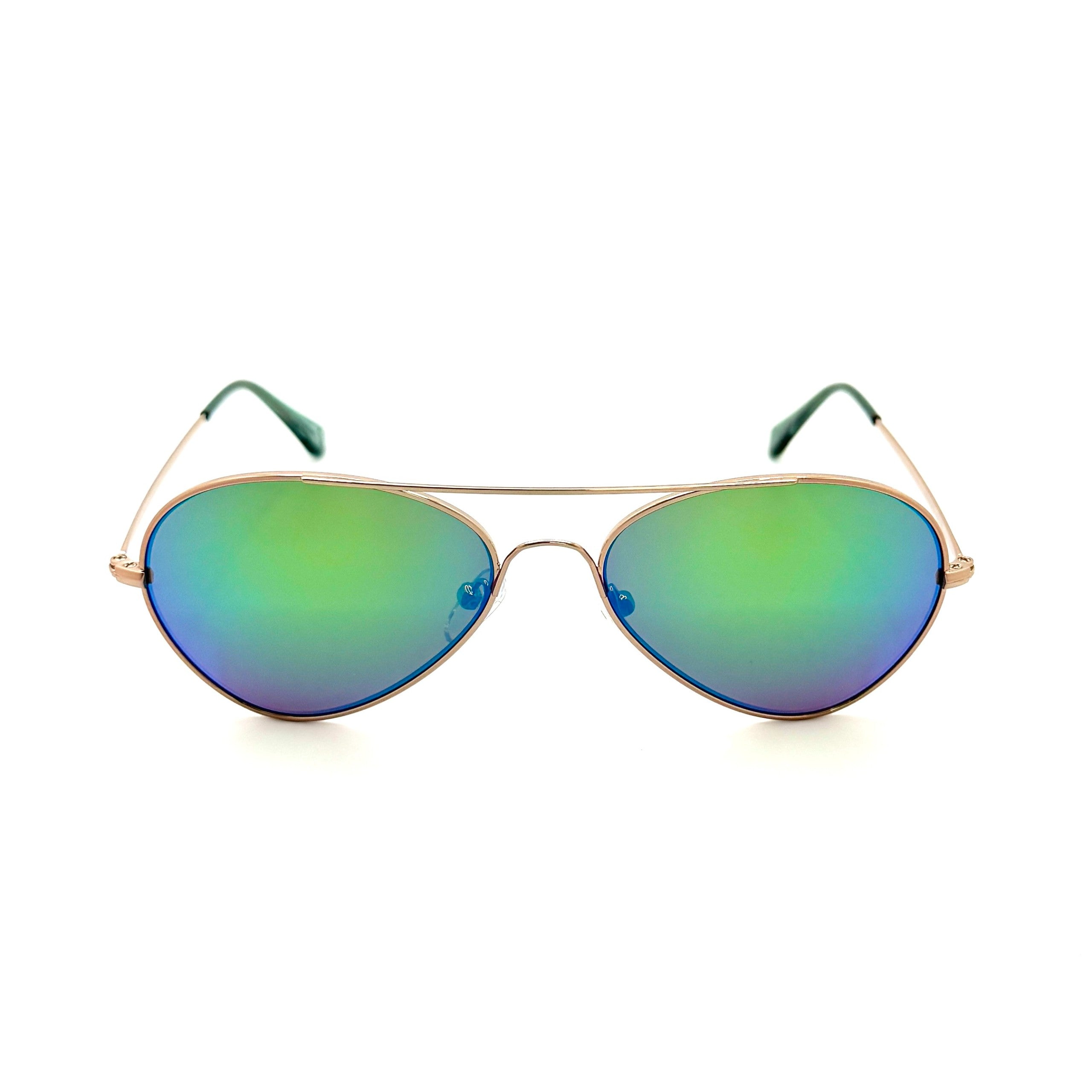 Kokomo– Shiny Copper Metal Frame with Green Mirror Lenses 3072PC-3