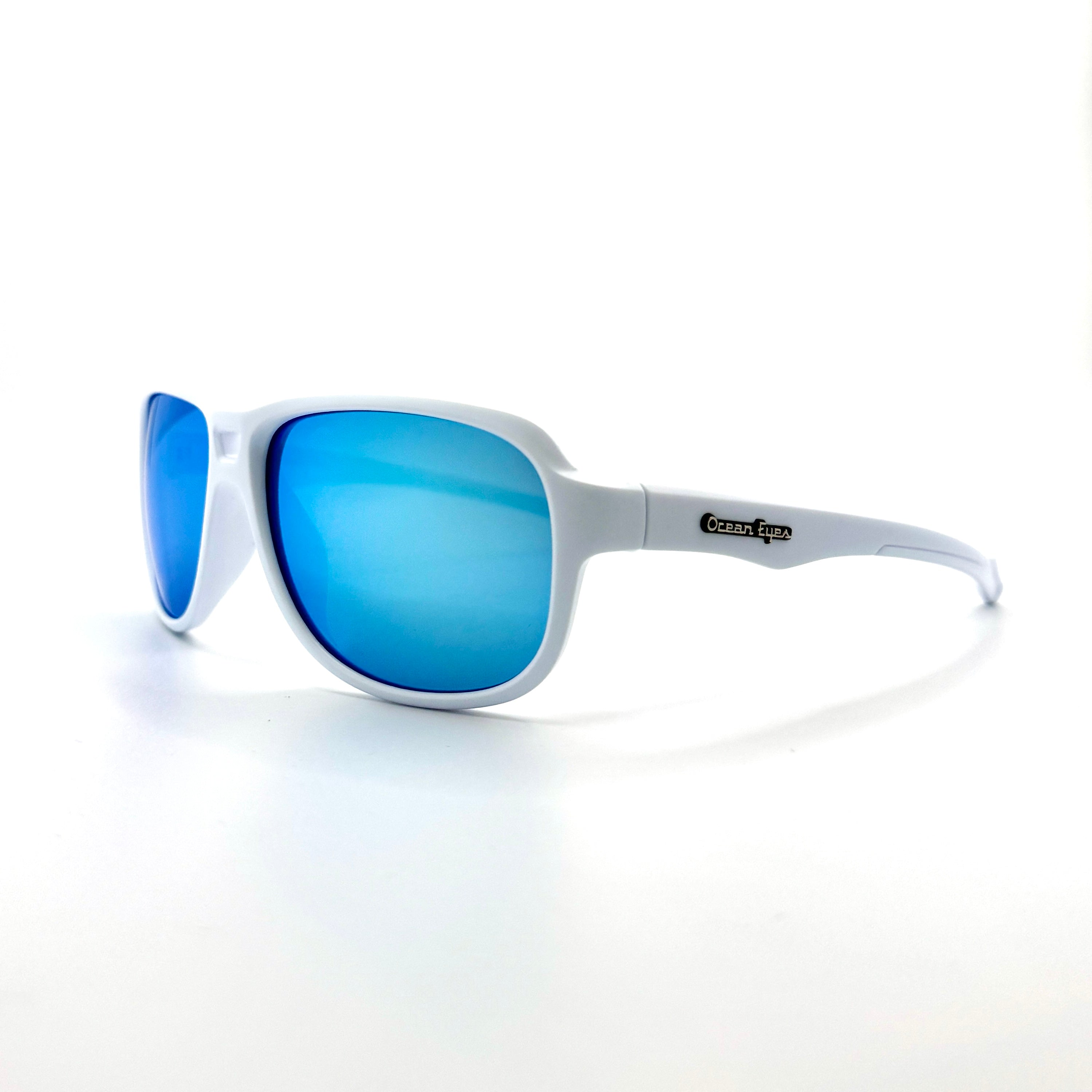 St Croix - Matte White Frame with PC Polarized Mirror Lenses 3079-3