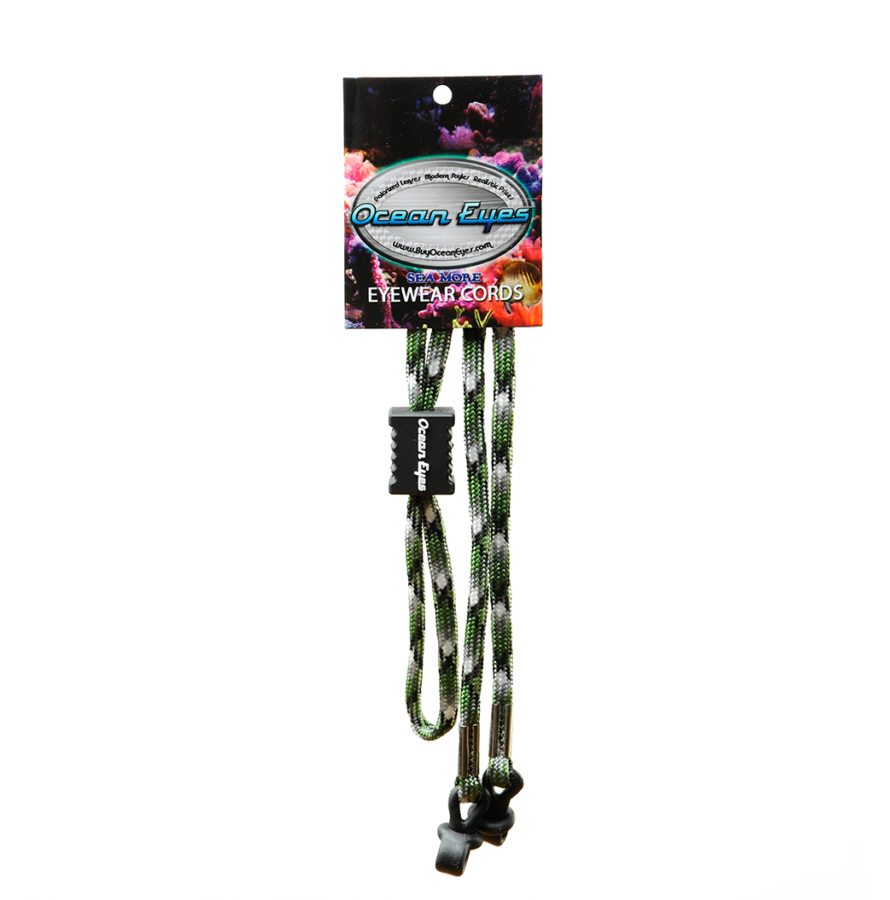 Eyewear Cord Braided - Green, Black and White