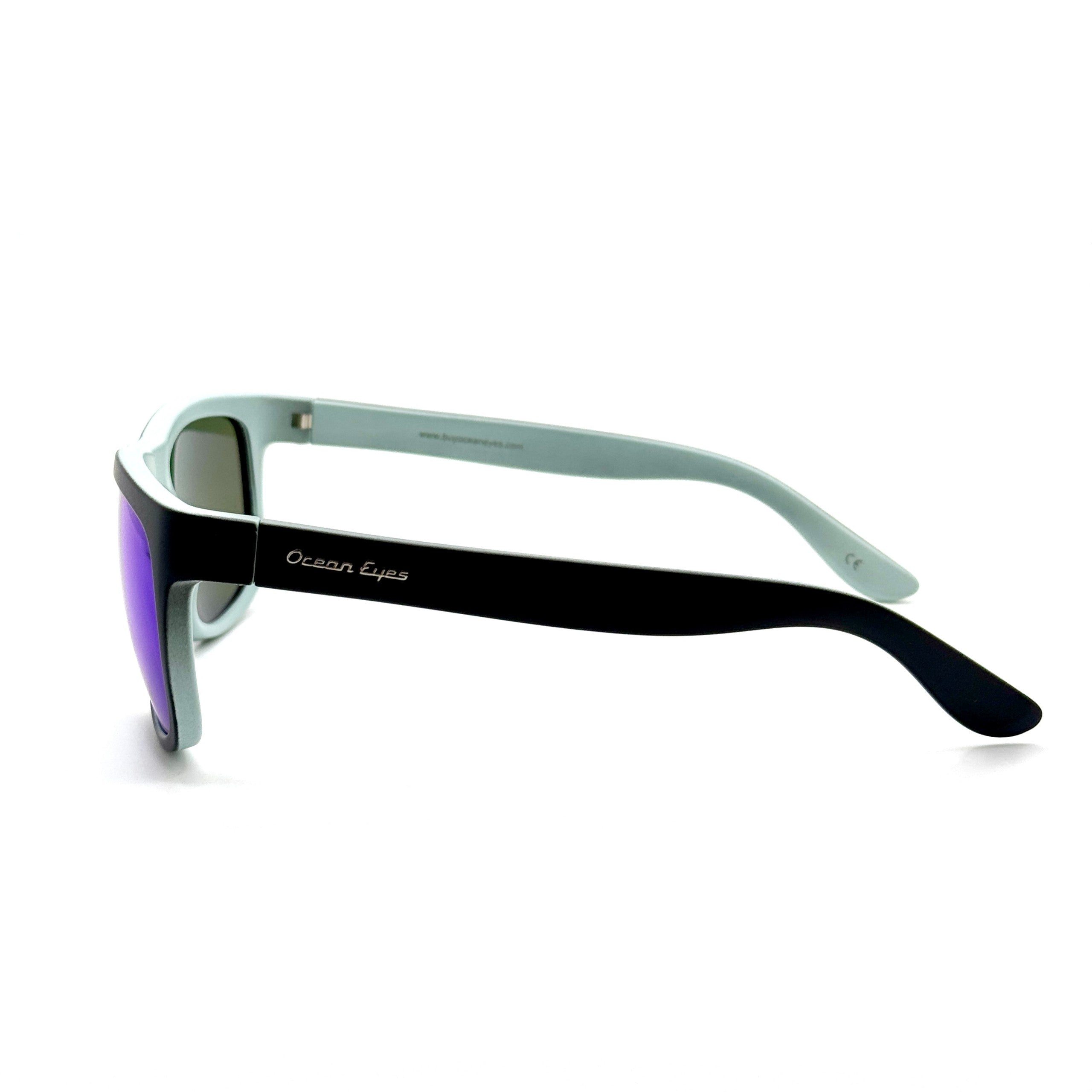 Shaka- Matte Black w/ Light Blue Frame with Blue Mirror Polarized Lenses 3054-1