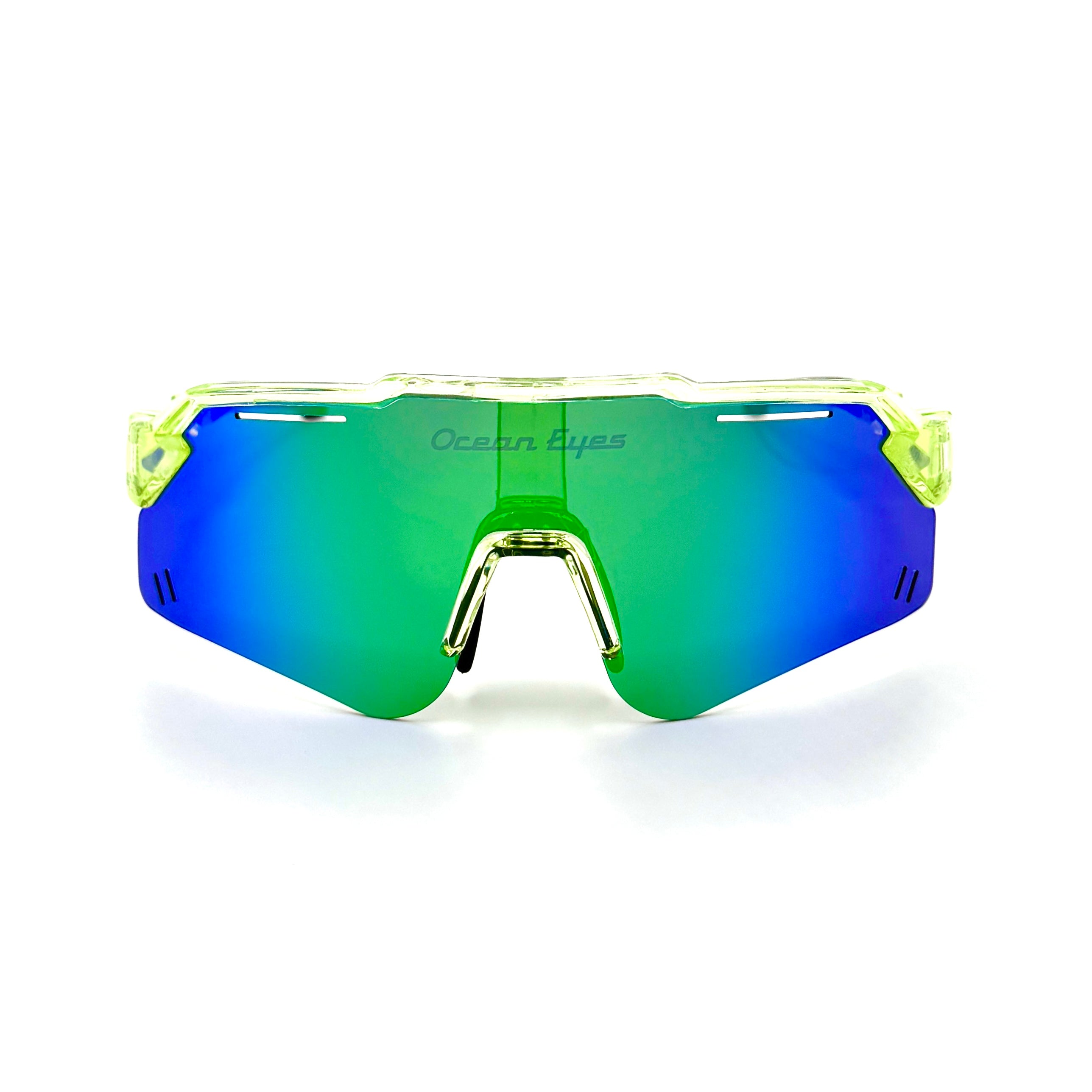 Piranha - Juniors crystal green frame w/polarized green mirror lenses 2063-2