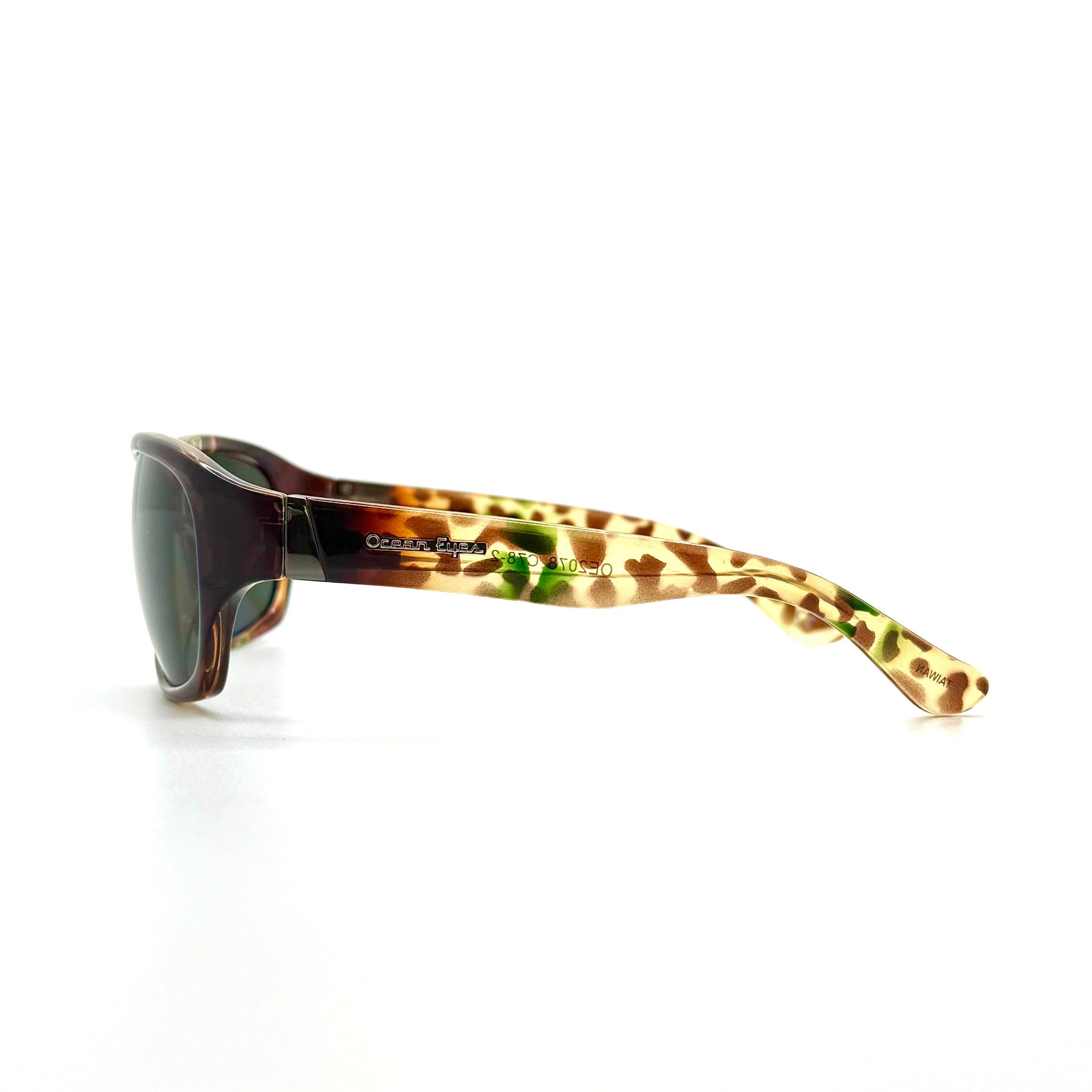 Bimini - Shiny Multi Brown w/Green Flecks Frame with PC Polarized Green Lenses 2078-2