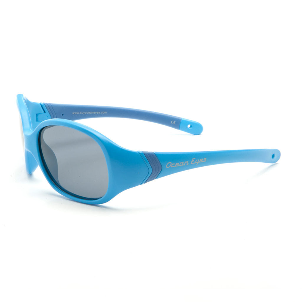 Sand Dollar - Kid's matte light blue w/navy frame w/polarized smoke lenses 2067-1