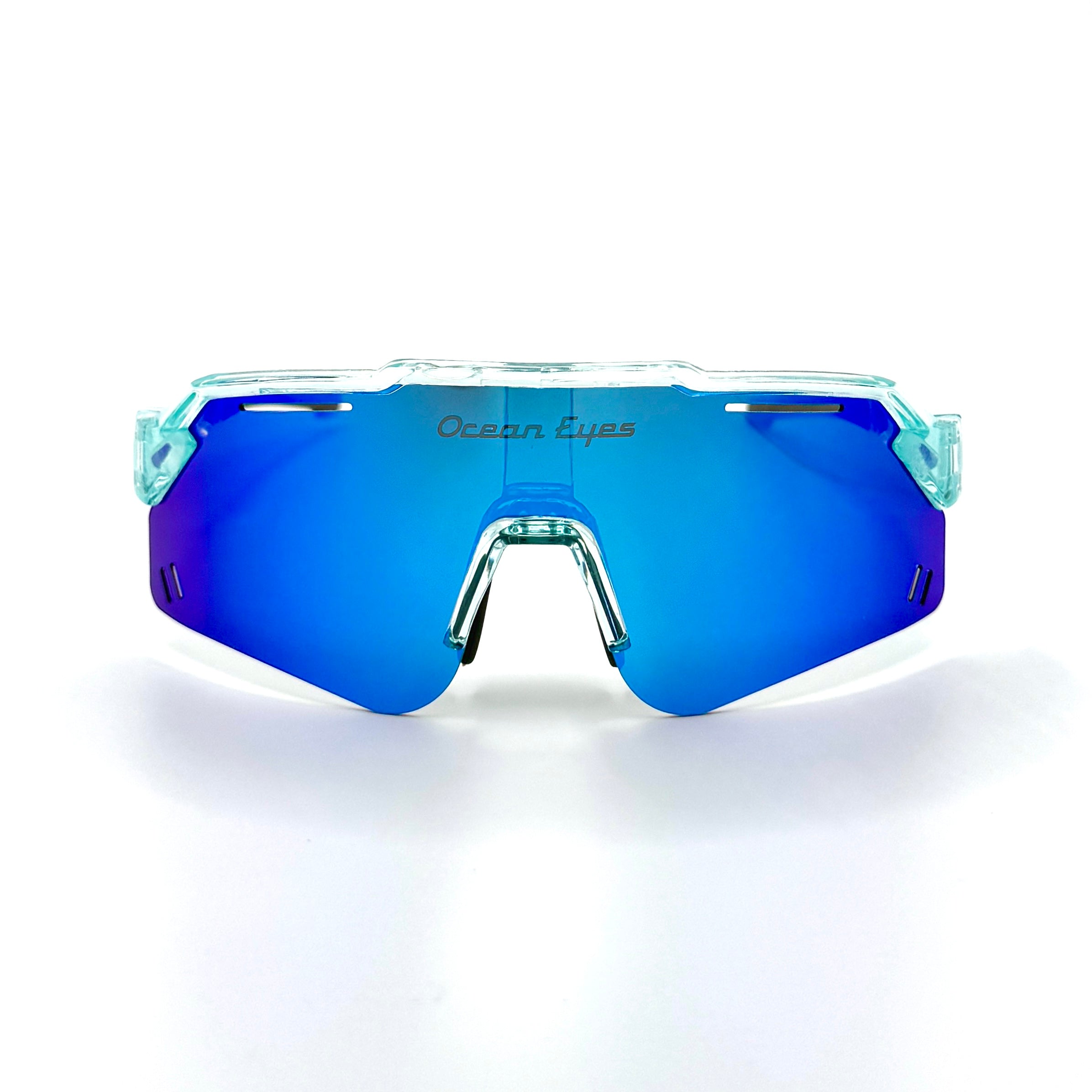 Piranha - Juniors crystal blue frame w/polarized blue mirror lenses 2063-1