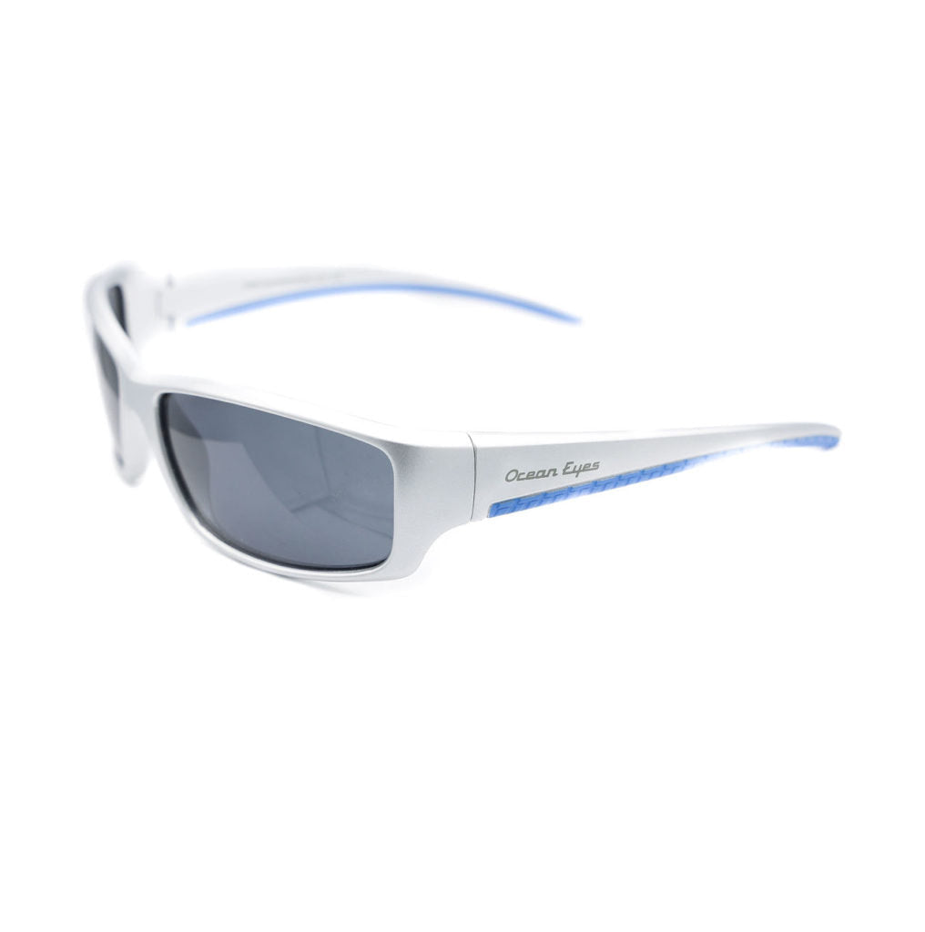 Fisher - Kid's matte silver w/blue frame with smoke lenses 2066-5