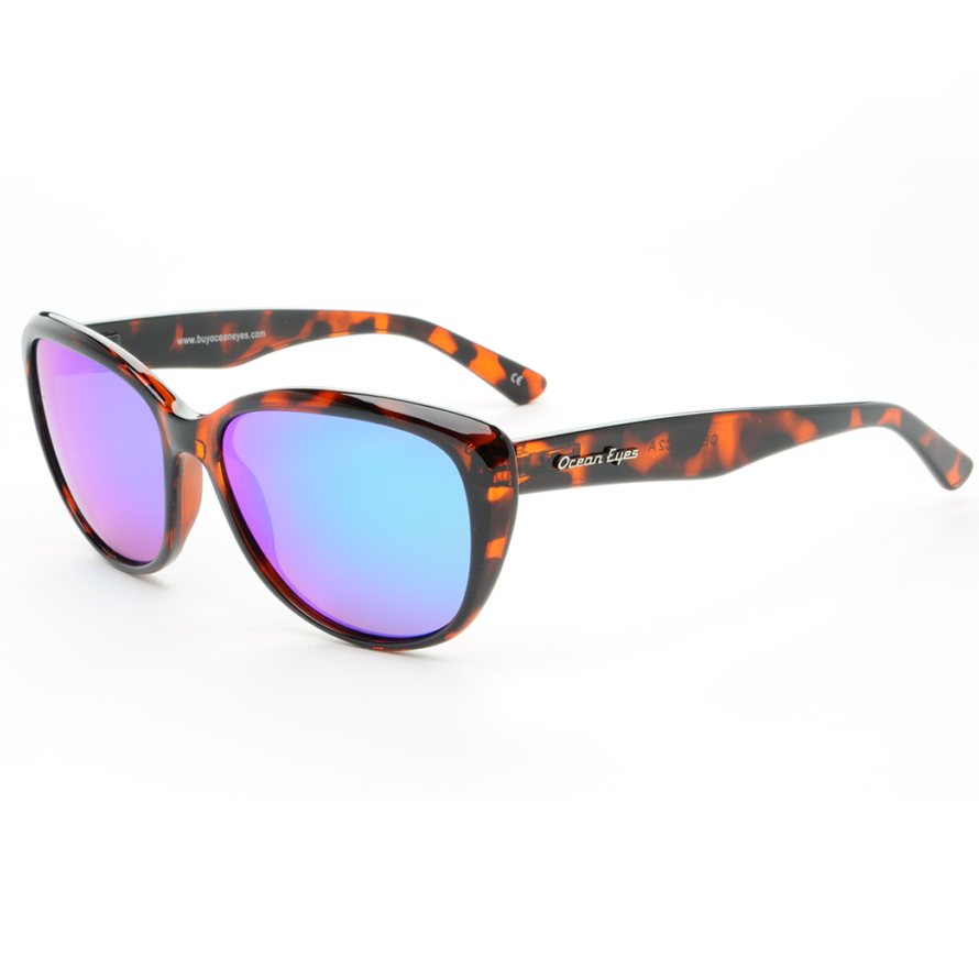 Kauai - shiny tortoise frame with mirror green lenses 3055-2