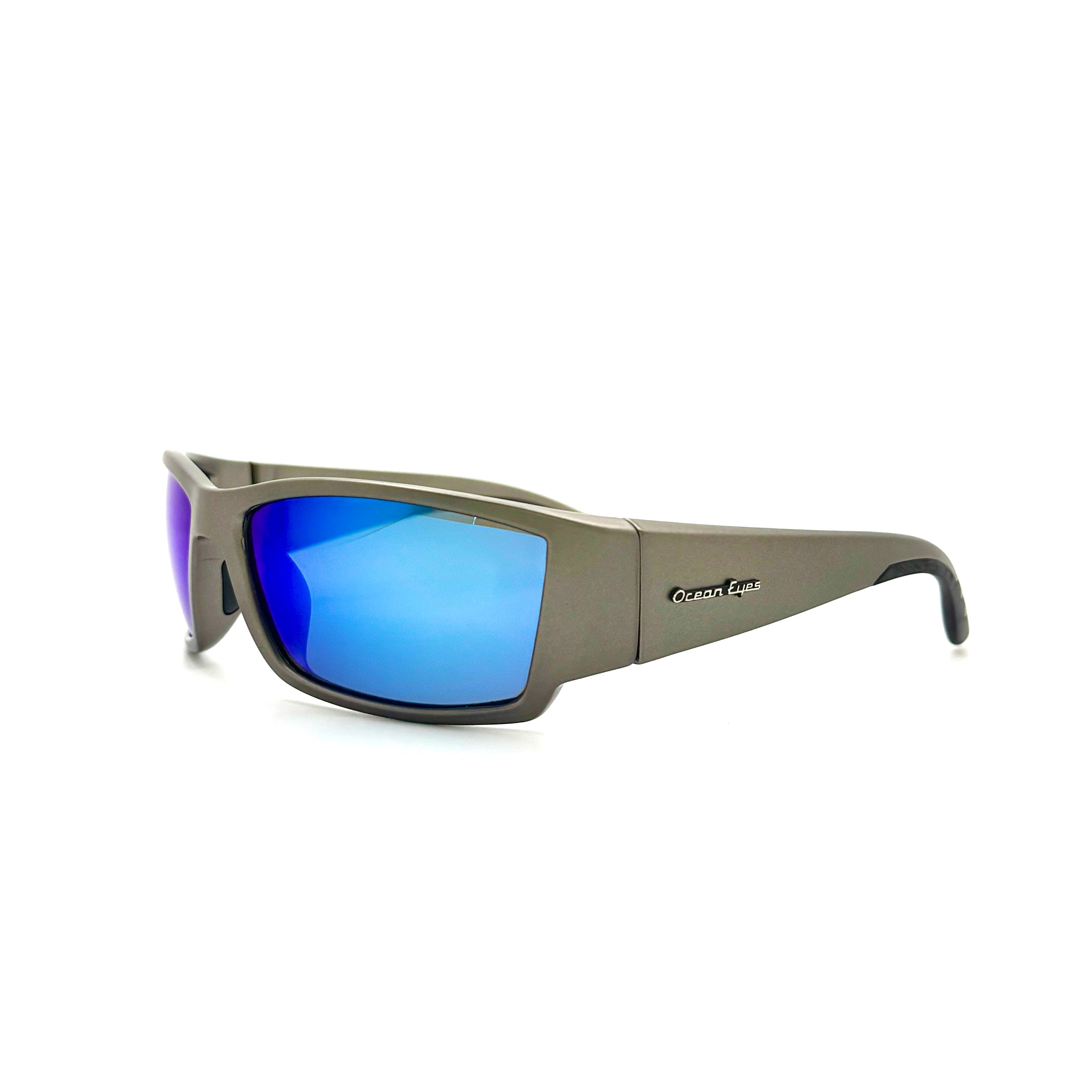 Fish On– Matte Gun Gray Frame with Blue Mirror Lenses 3050PC-3