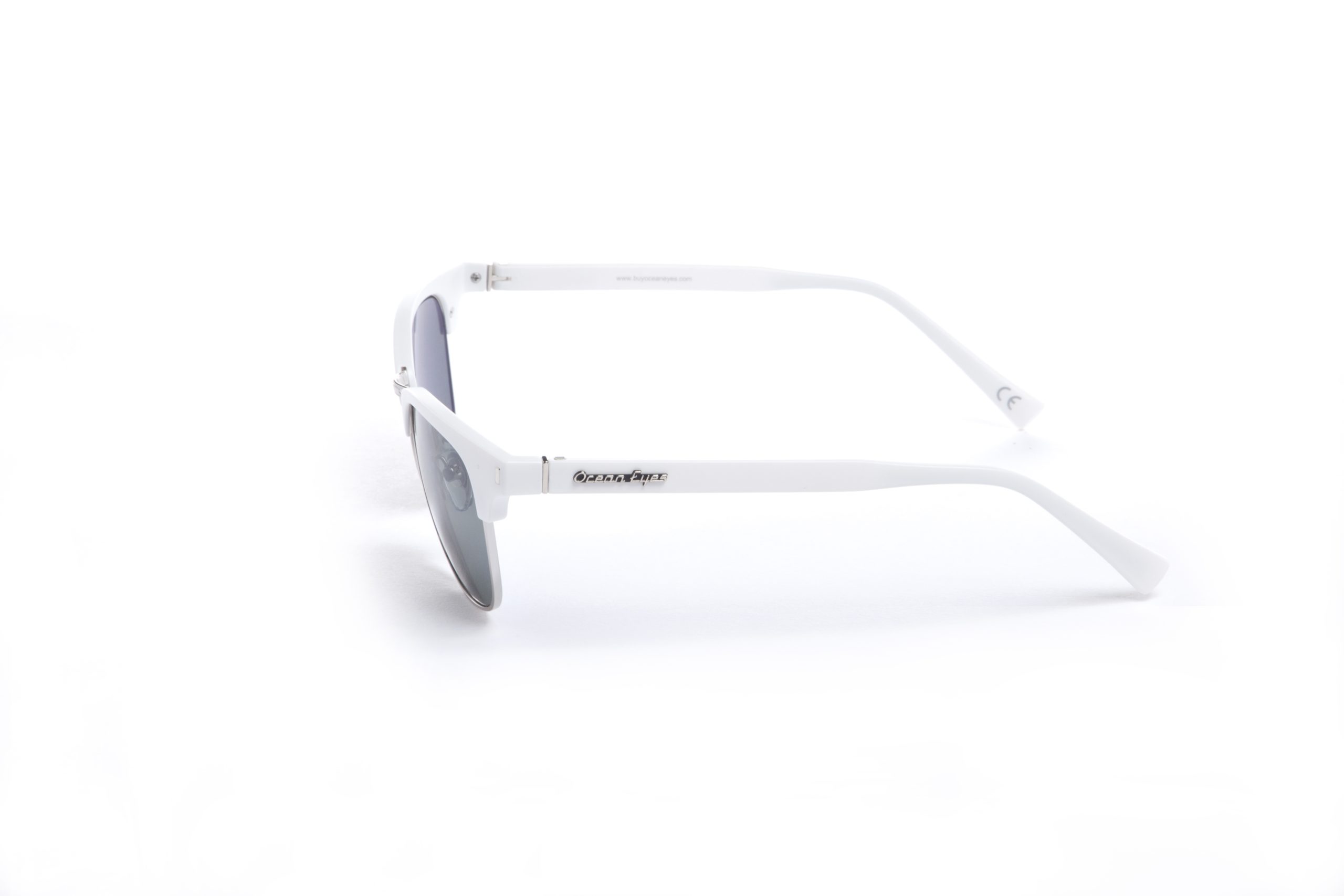 Aruba– Shiny White and Silver Frame with Smoke Lenses 2071PC-3
