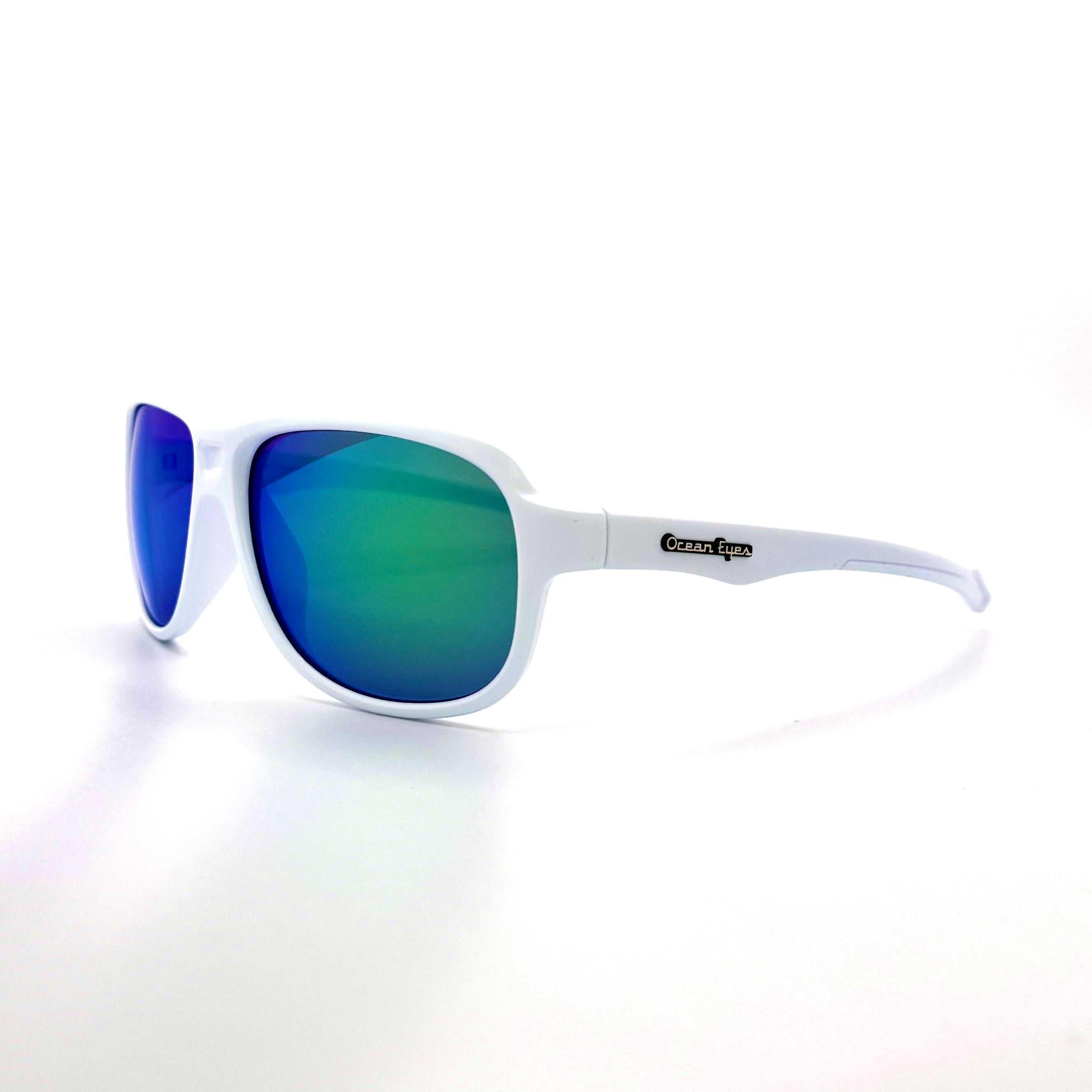 St Croix - Matte White Frame with PC Polarized Mirror Lenses
