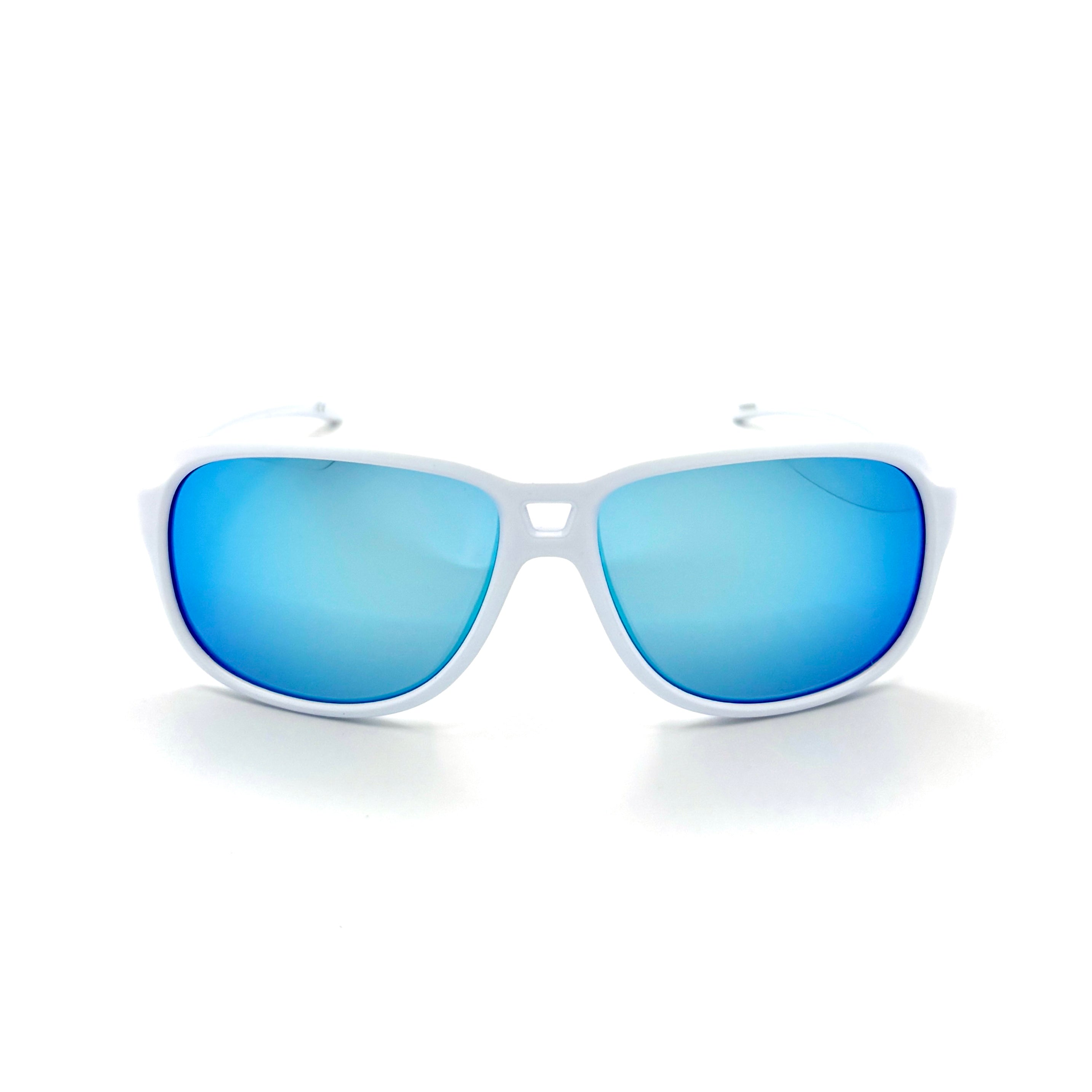 St Croix - Matte White Frame with PC Polarized Mirror Lenses