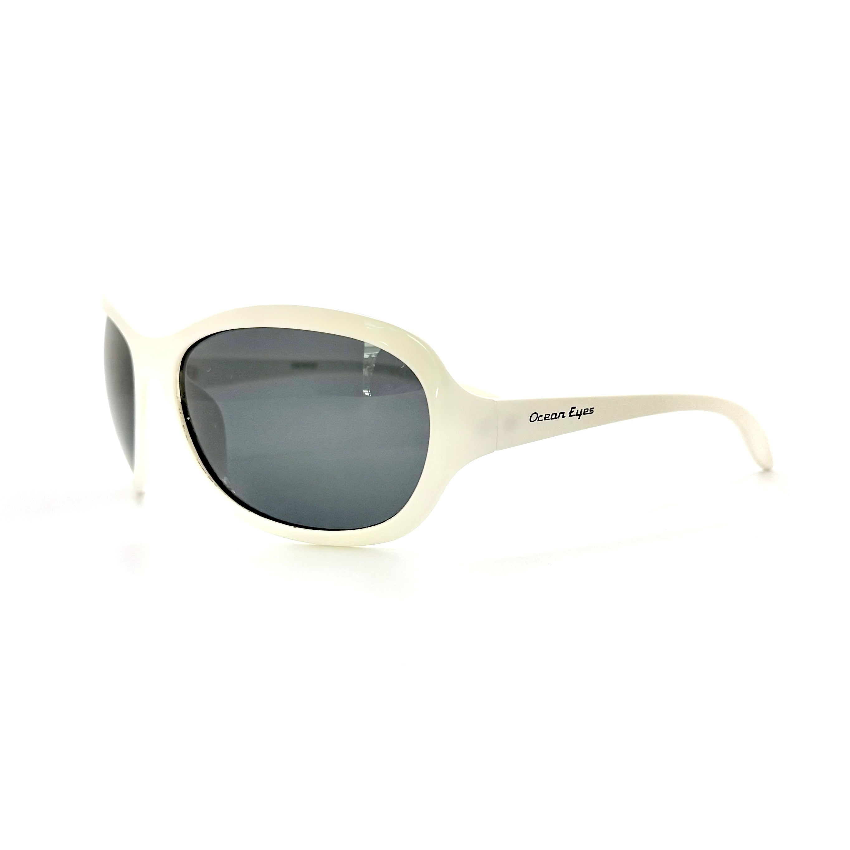 Ladyfish - Shiny White Frame with Smoke Lenses