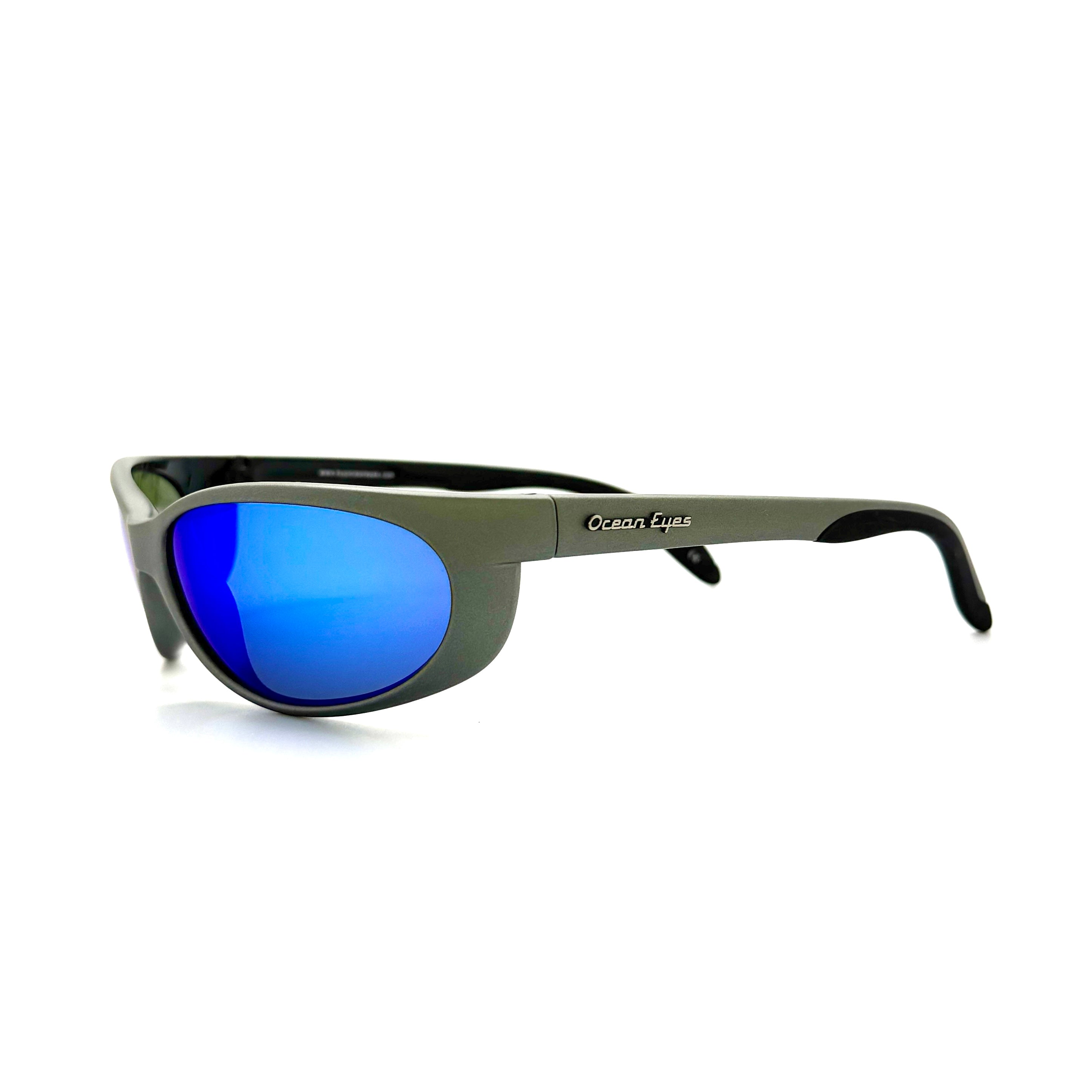 Mariner -Matte Gray Frame with Blue Mirror Glass Lenses