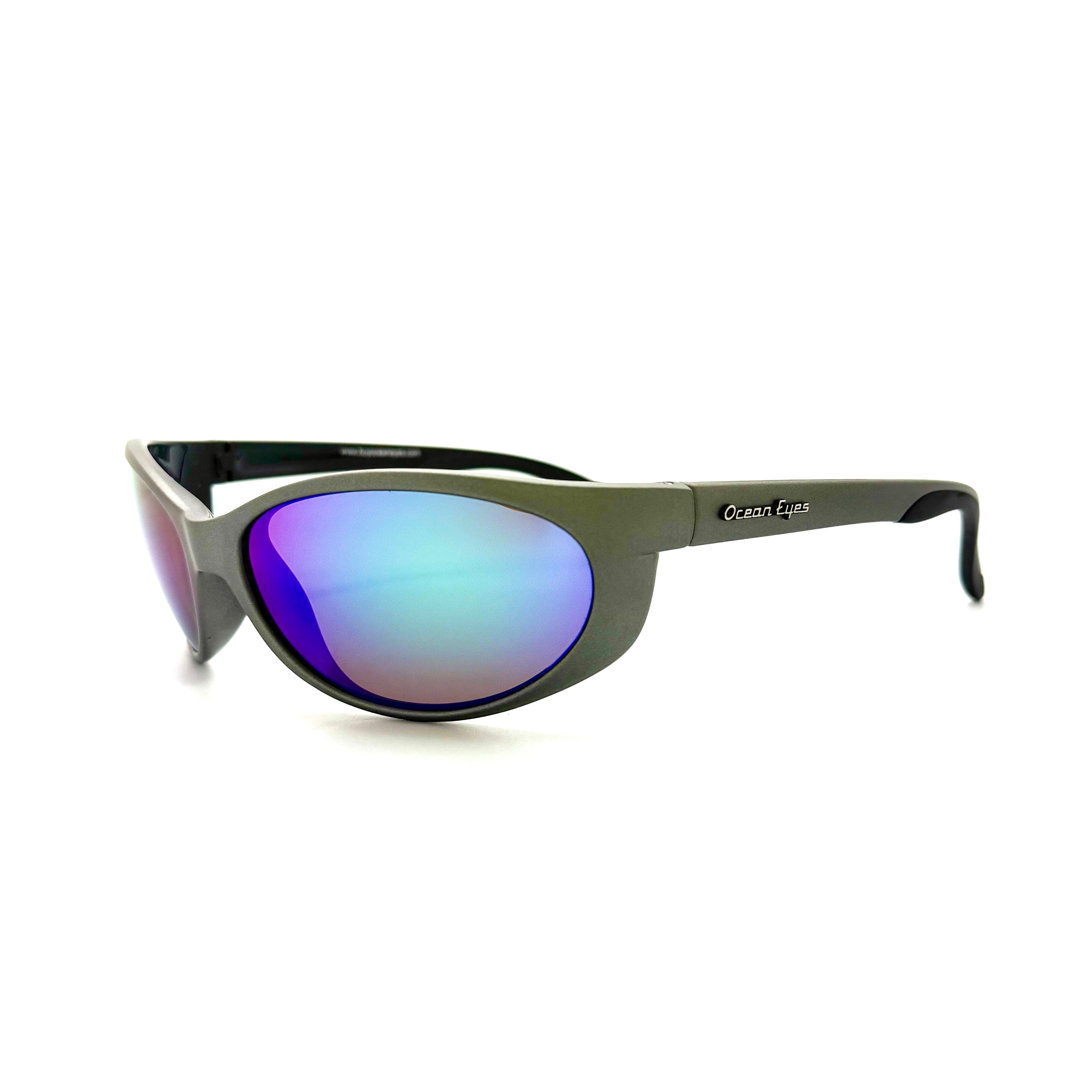 Mariner - Matte Gray Frame with Amber/Green Mirror Glass Lenses