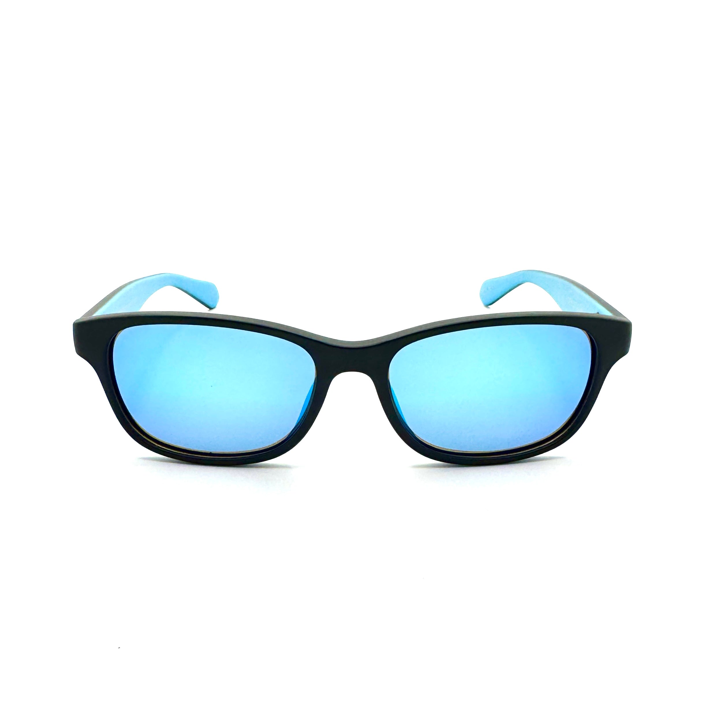 Molokai - Matte Black w/Blue Frame with Blue Mirror Lenses