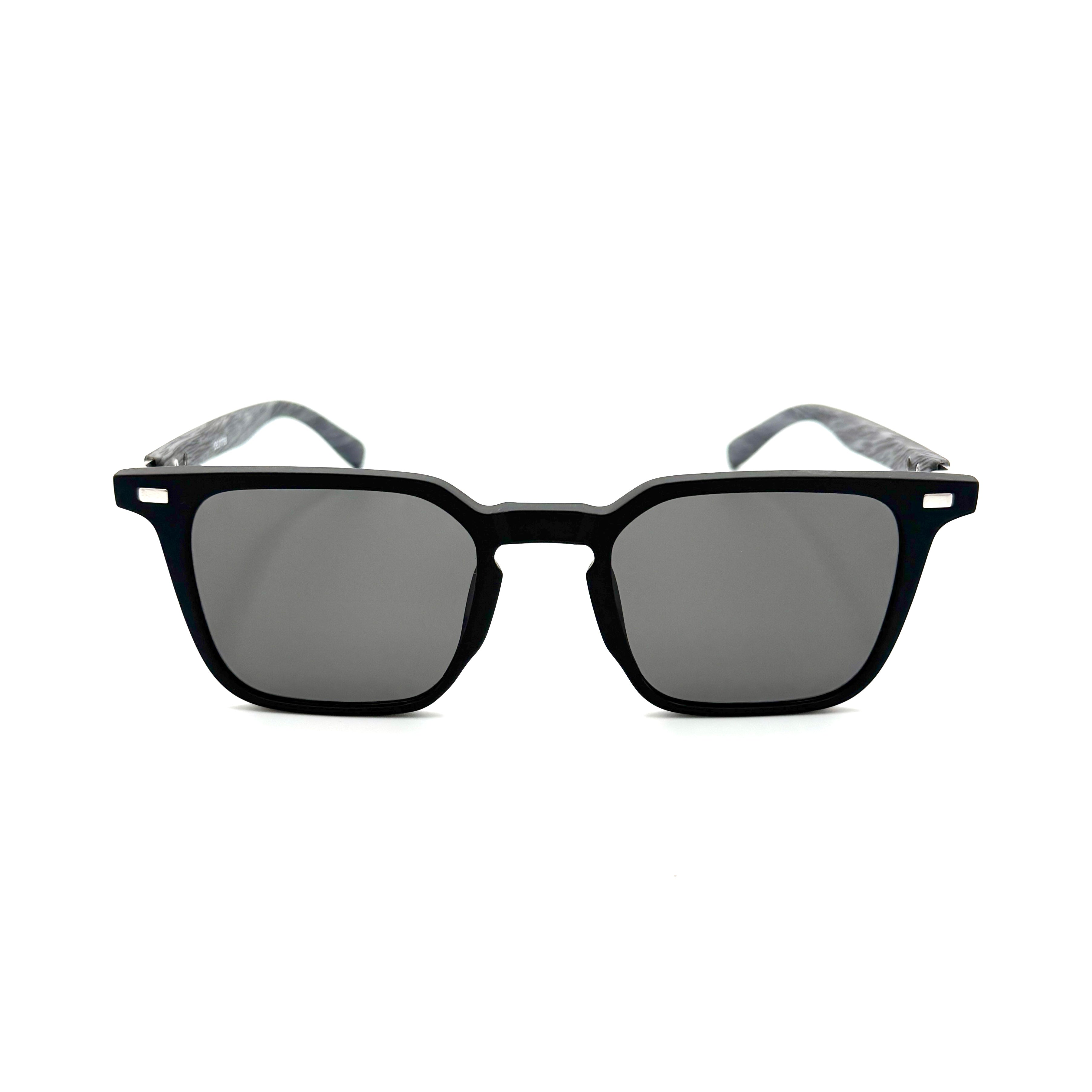 Panama PC -Matte Black and Woodgrain Frame with Smoke Lenses