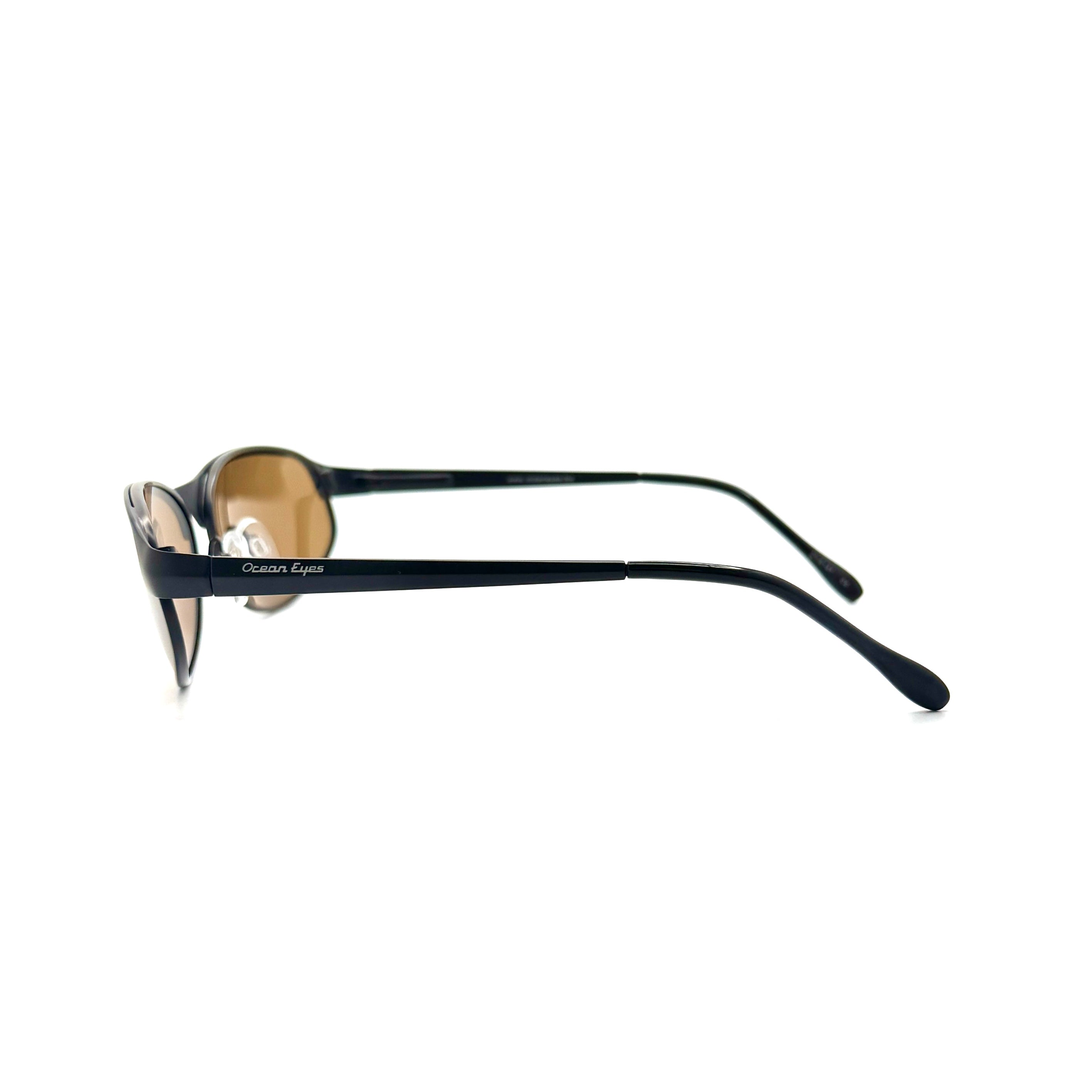 Rip Tide - Matte Black Metal Frame with Amber Lenses