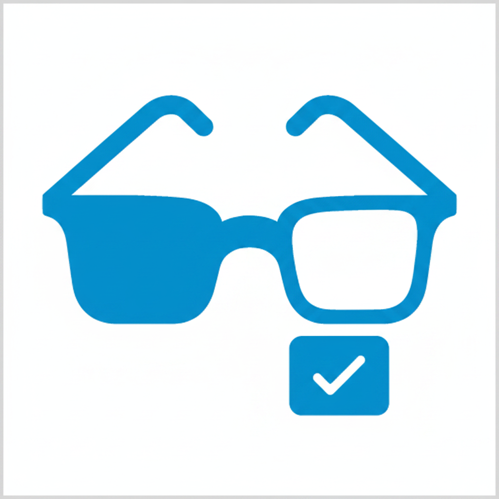 Glass Lenses Icon with Grey Border
