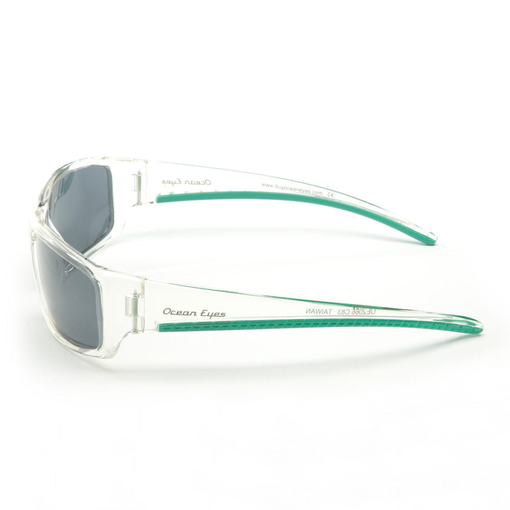 Fisher - Kid's crystal clear w/green frame with smoke lenses 2066-3