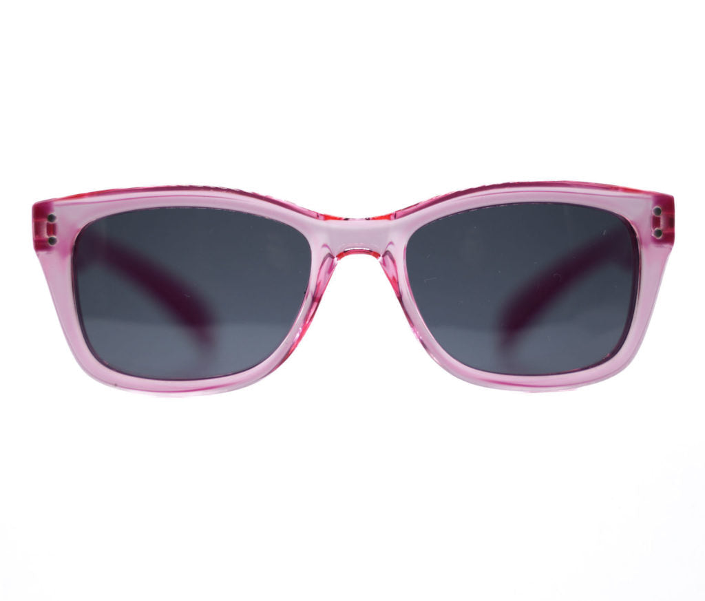 Minnow - Kid's shiny crystal pink frame with smoke lenses  2068-6