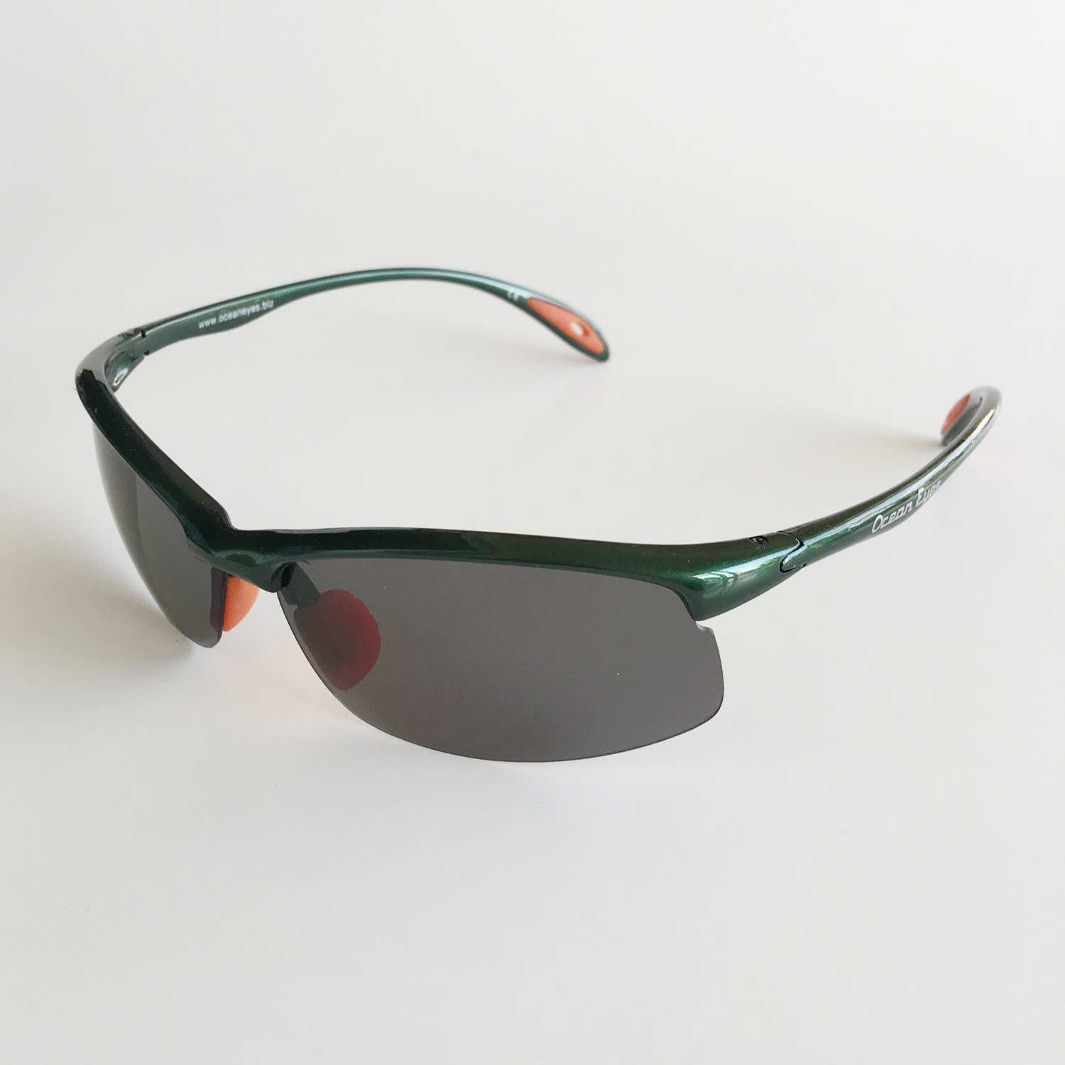 Hawk - Shiny Green and Orange Frame with Smoke Lenses  4001-3