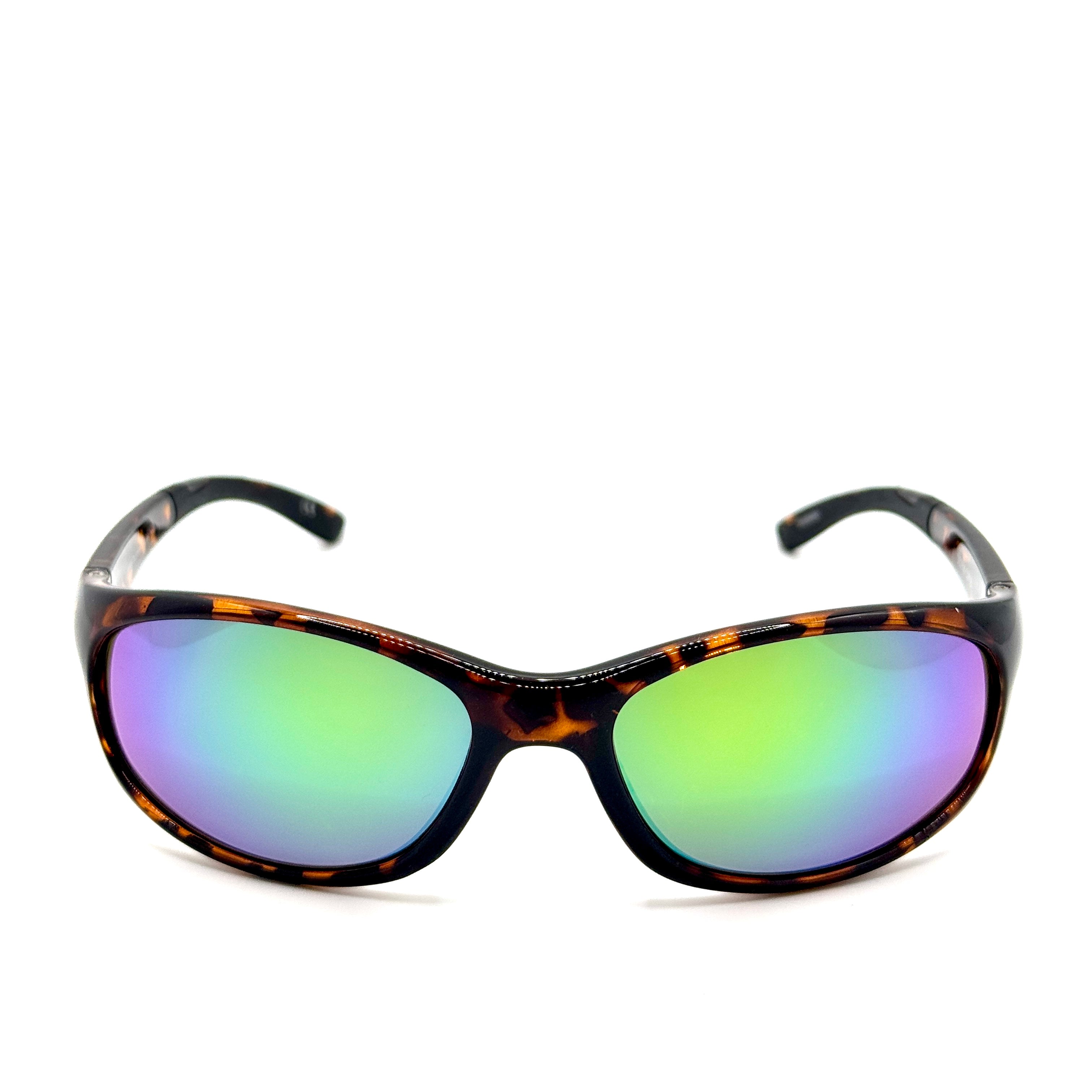 Key West - Shiny Tortoise Frame with Green Mirror Lenses 3006-PL1