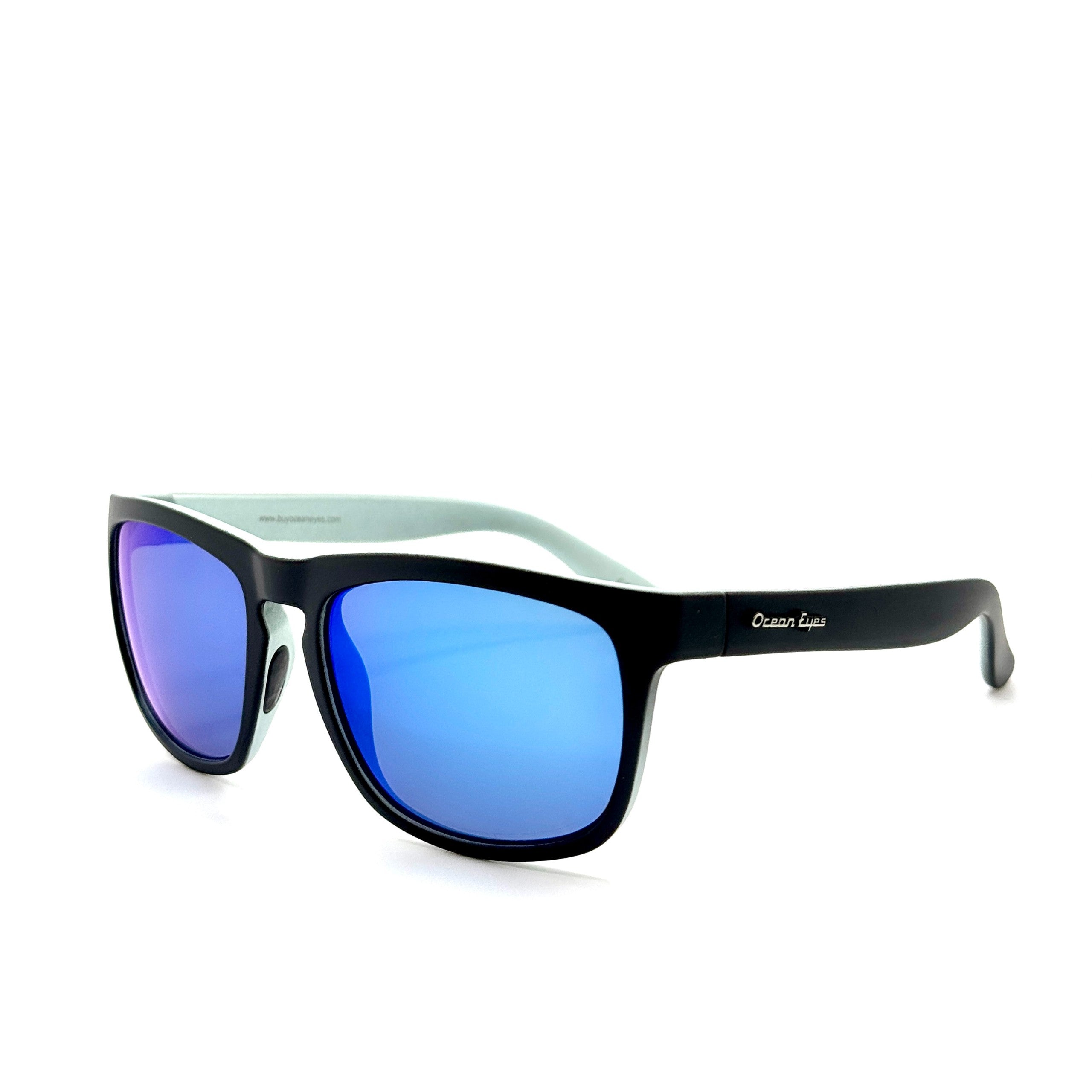 Shaka- Matte Black w/ Light Blue Frame with Blue Mirror Polarized Lenses 3054-1