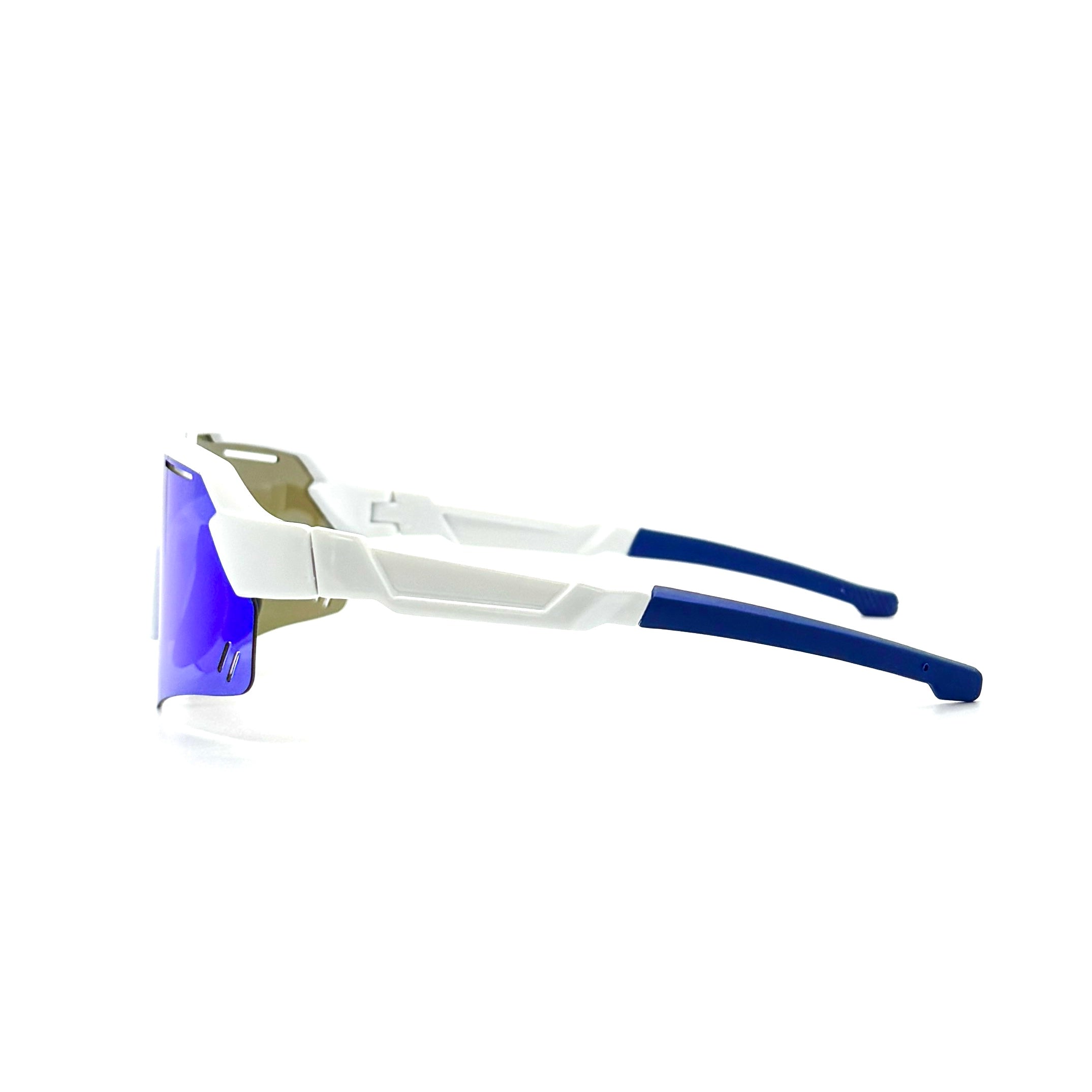 Piranha - Juniors white frame w/polarized blue mirror lenses  2063-4
