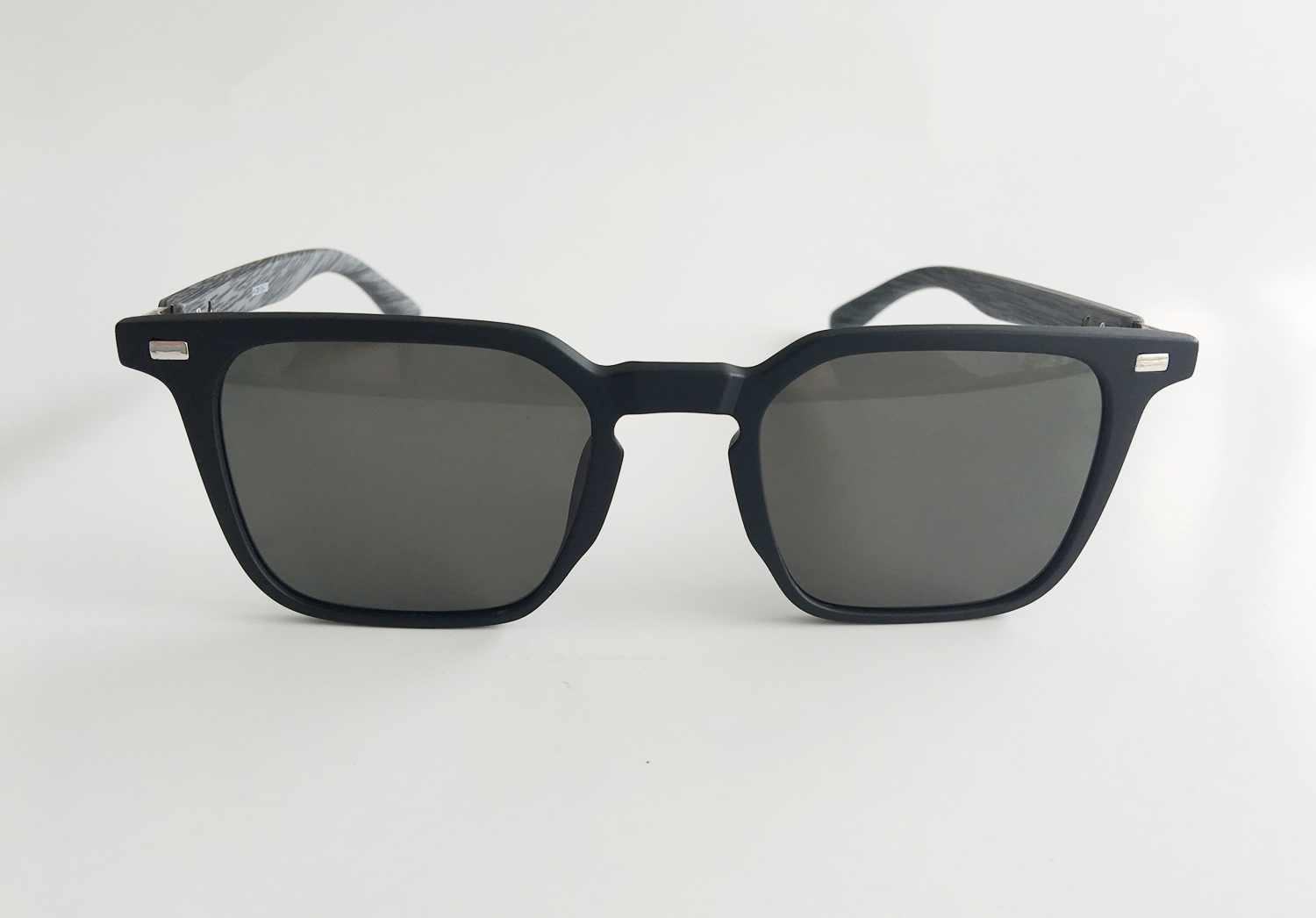 Panama PC -Matte Black and Woodgrain Frame w/Smoke Lenses