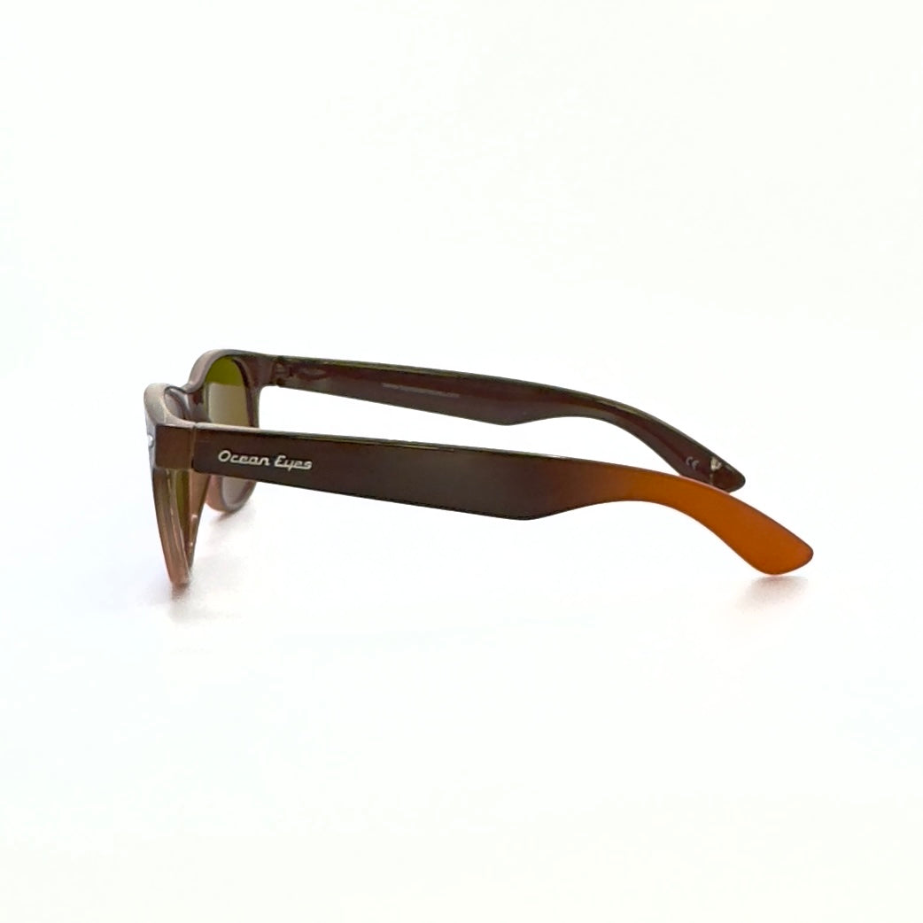 Phat Kat - Shiny 2 Toned Brown Frame with Amber Green Mirror Lenses 3051PC-C5
