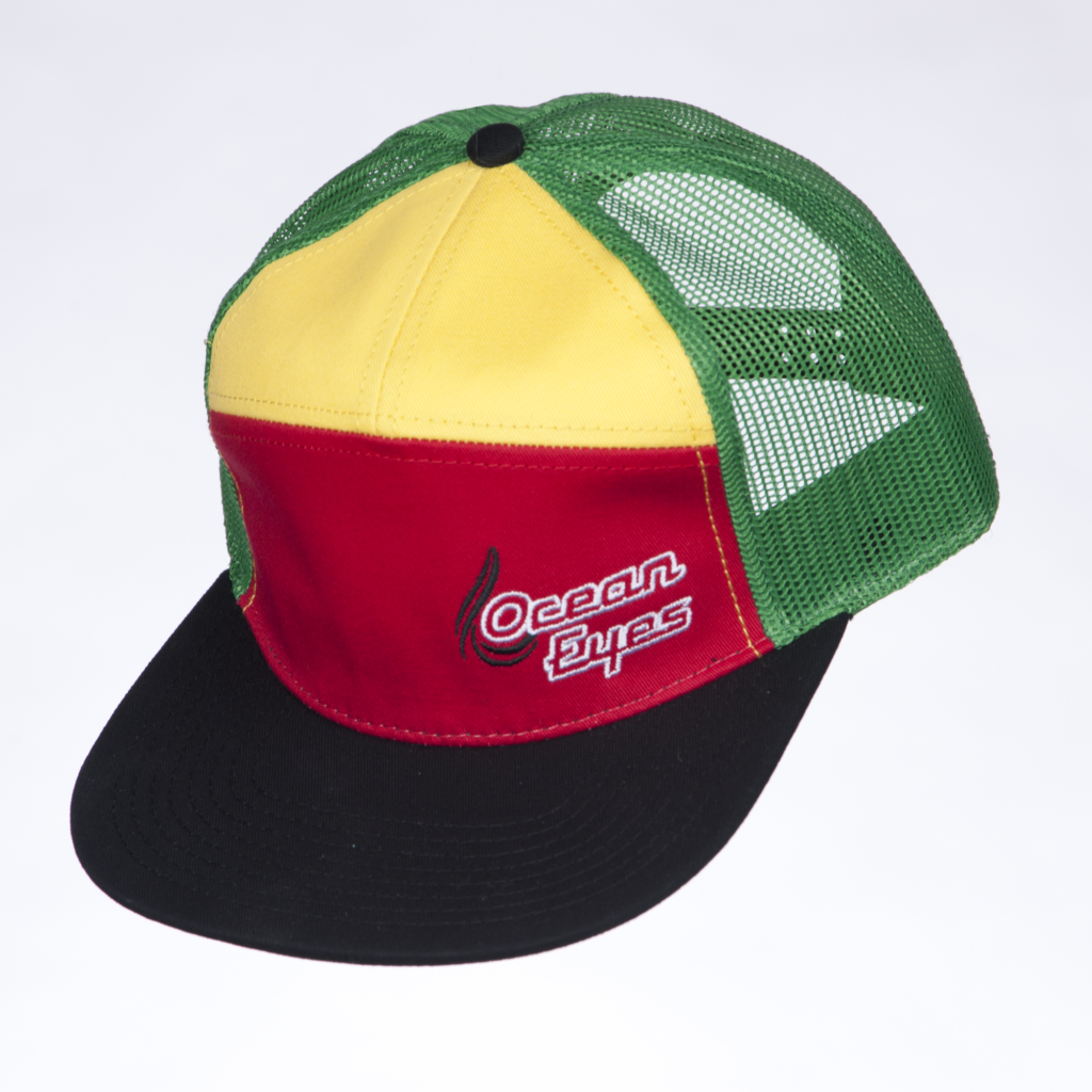 Ocean Eyes Rasta Flat Bill Cap