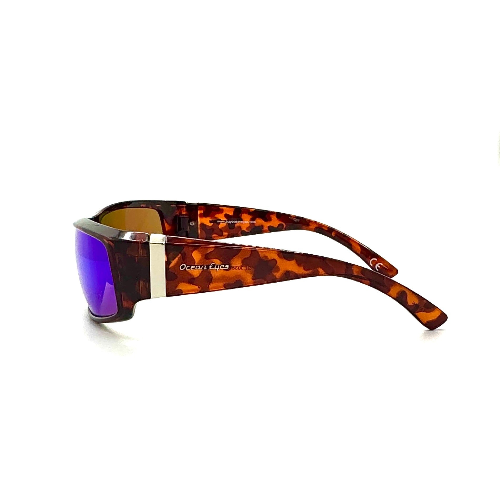 Sportsman- Shiny Tortoise Frame with Amber Green Mirror Lenses 3038PC-3