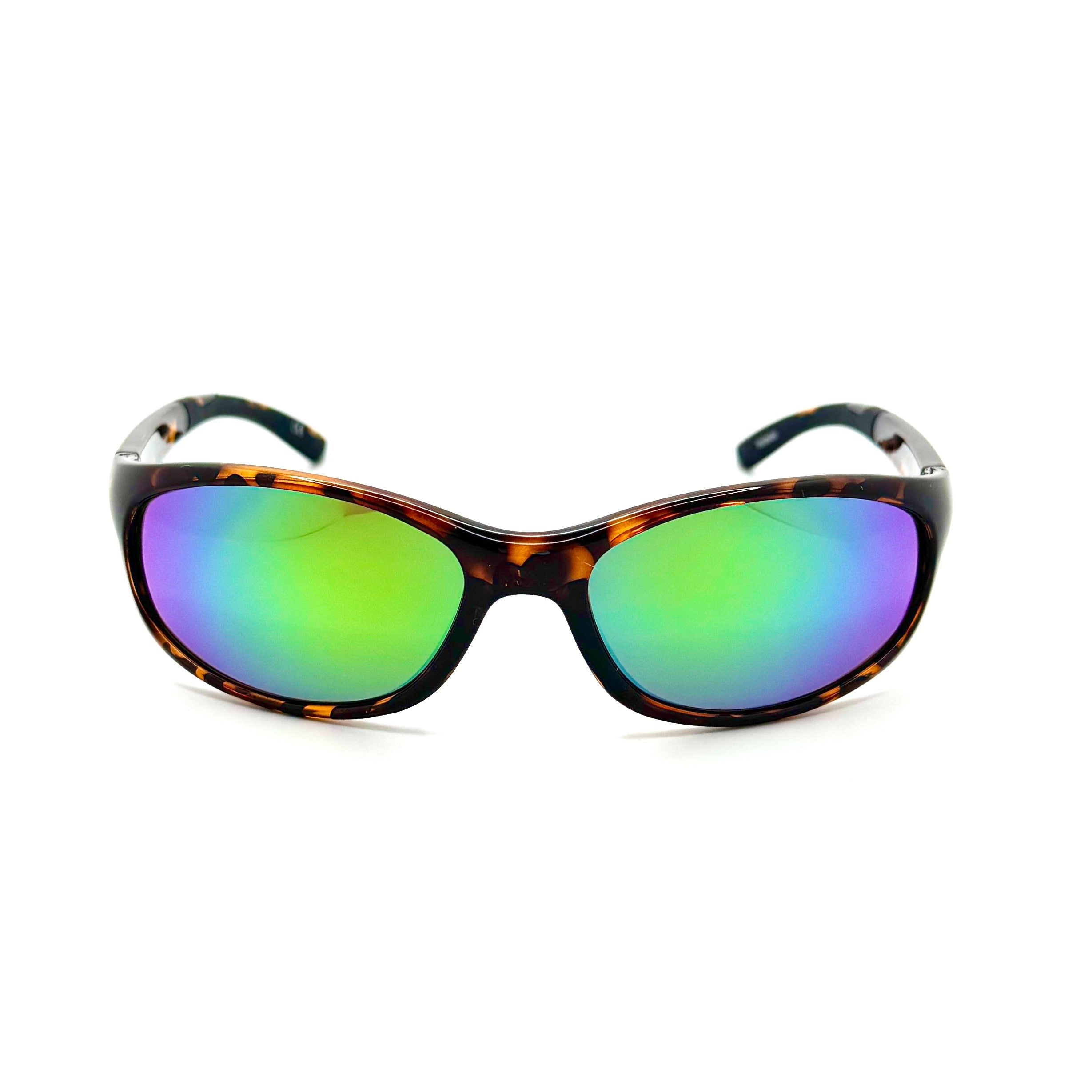 Key West - Shiny Tortoise Frame with Green Mirror Lenses 3006PC-3