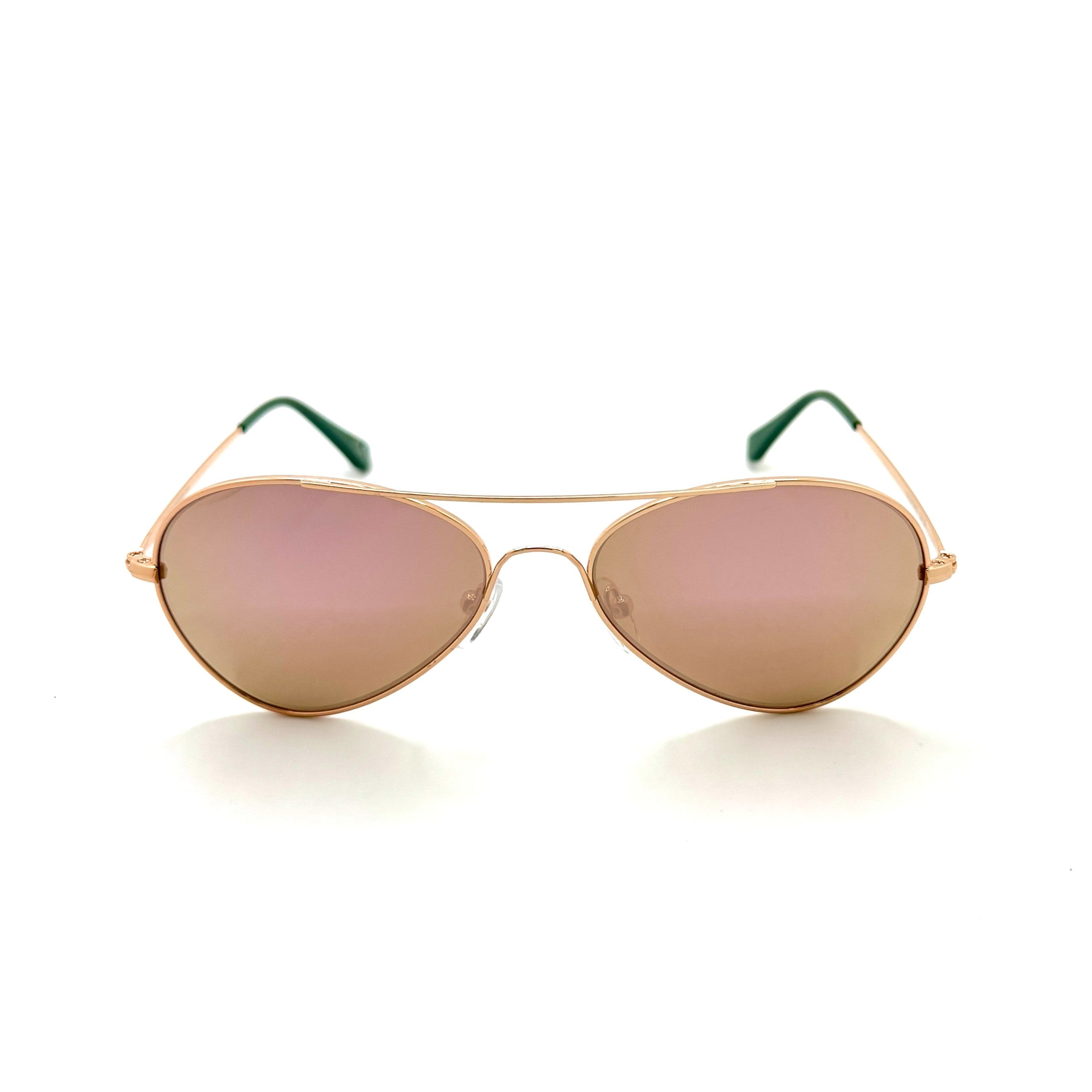 Kokomo– Shiny Gold Metal Frame with Rose Mirror Lenses 3072PC-1