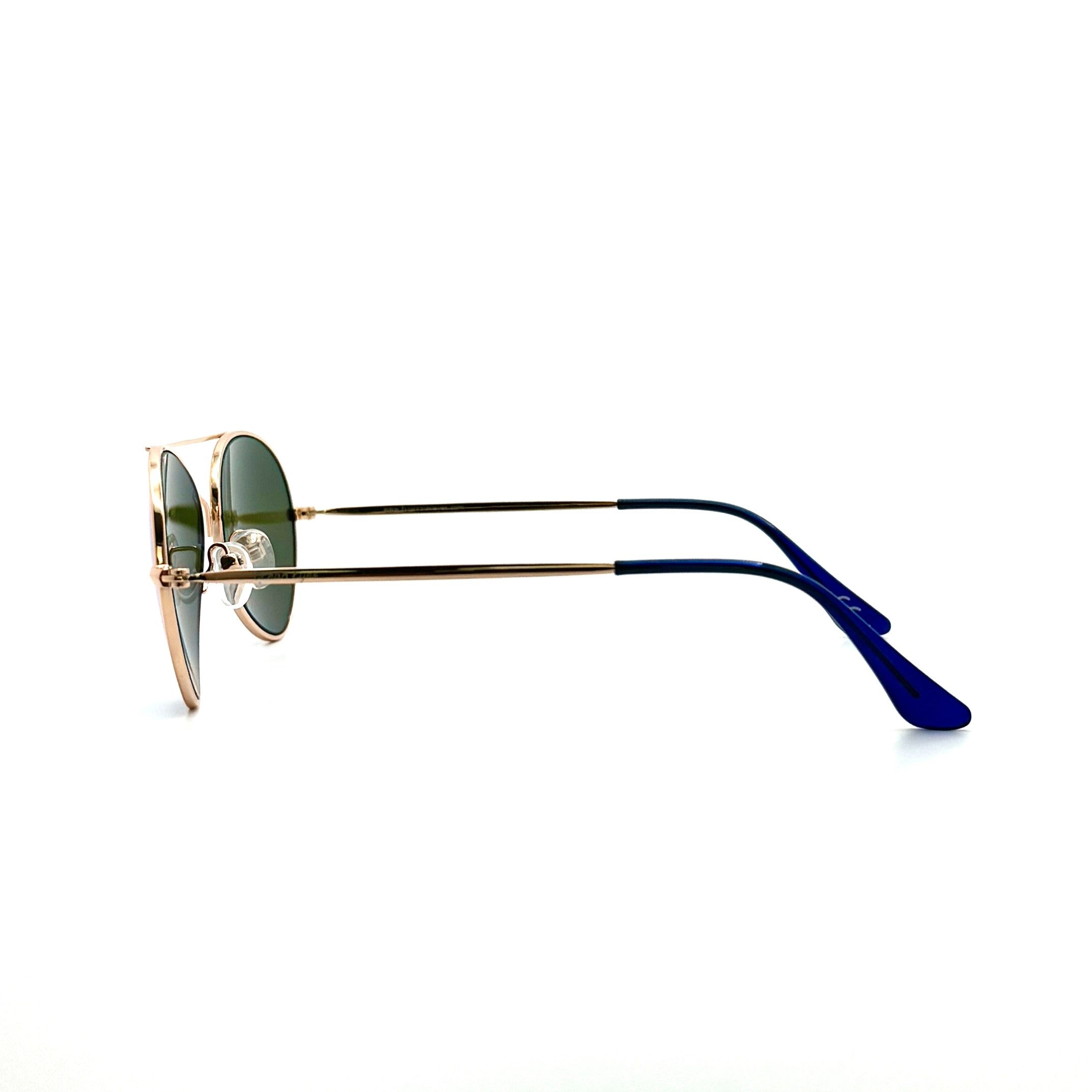 Kokomo – Shiny Gold Metal Frame with Blue Mirror Lenses 3072PC-2