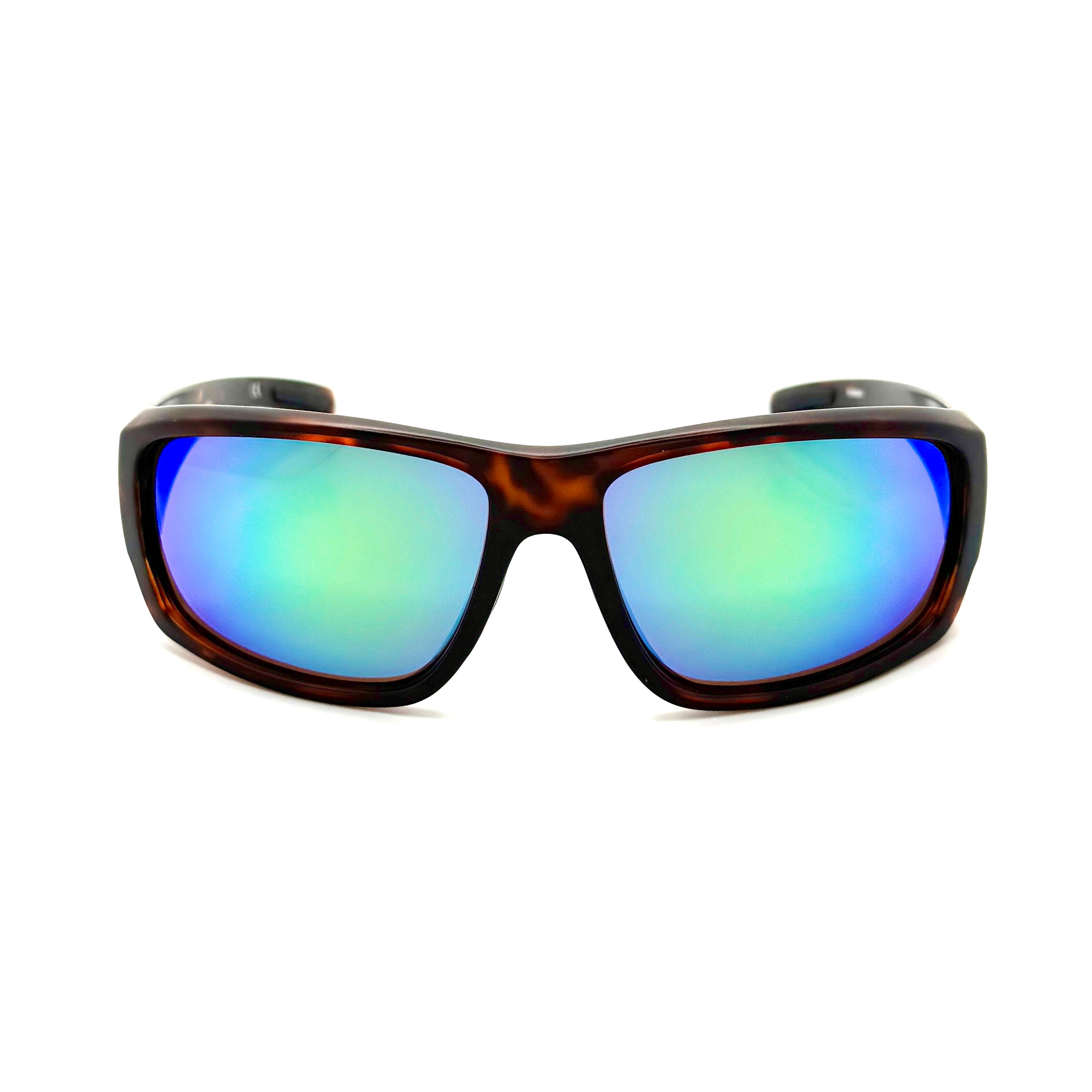 Cayo Hueso - Matte Dark Tortoise Frame with PC Polarized Green Mirror Lenses  3077-2